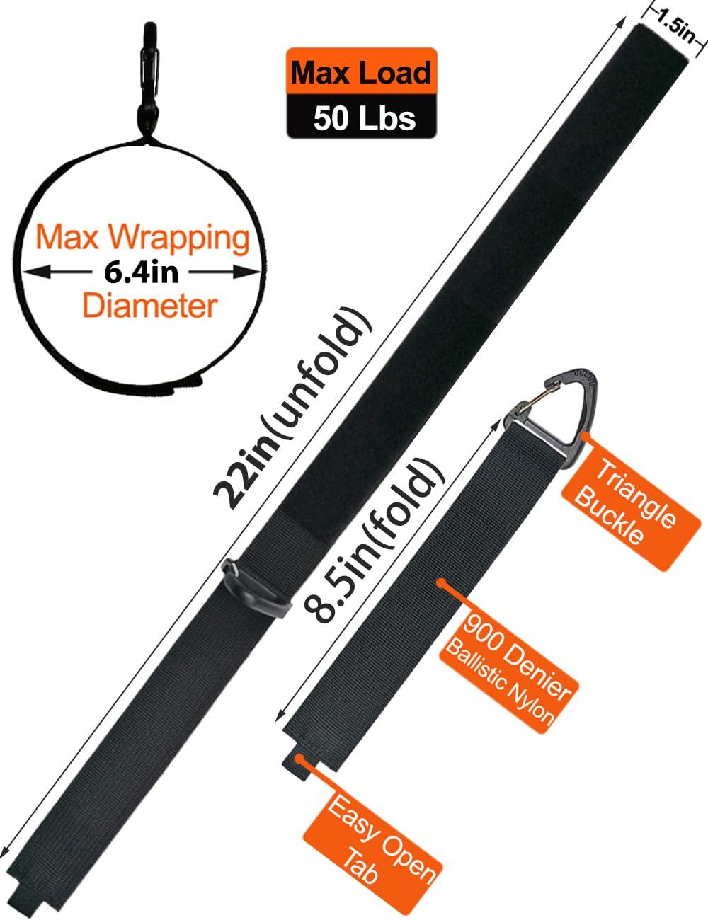 ZTSXLLIM Extension Cord Holder Organizer(4 Pack XL), Hose Hanger for Garage Organization and Storage, 16-Inch Heavy Duty Storage Straps, Garage Gadgets for Men - Image 3