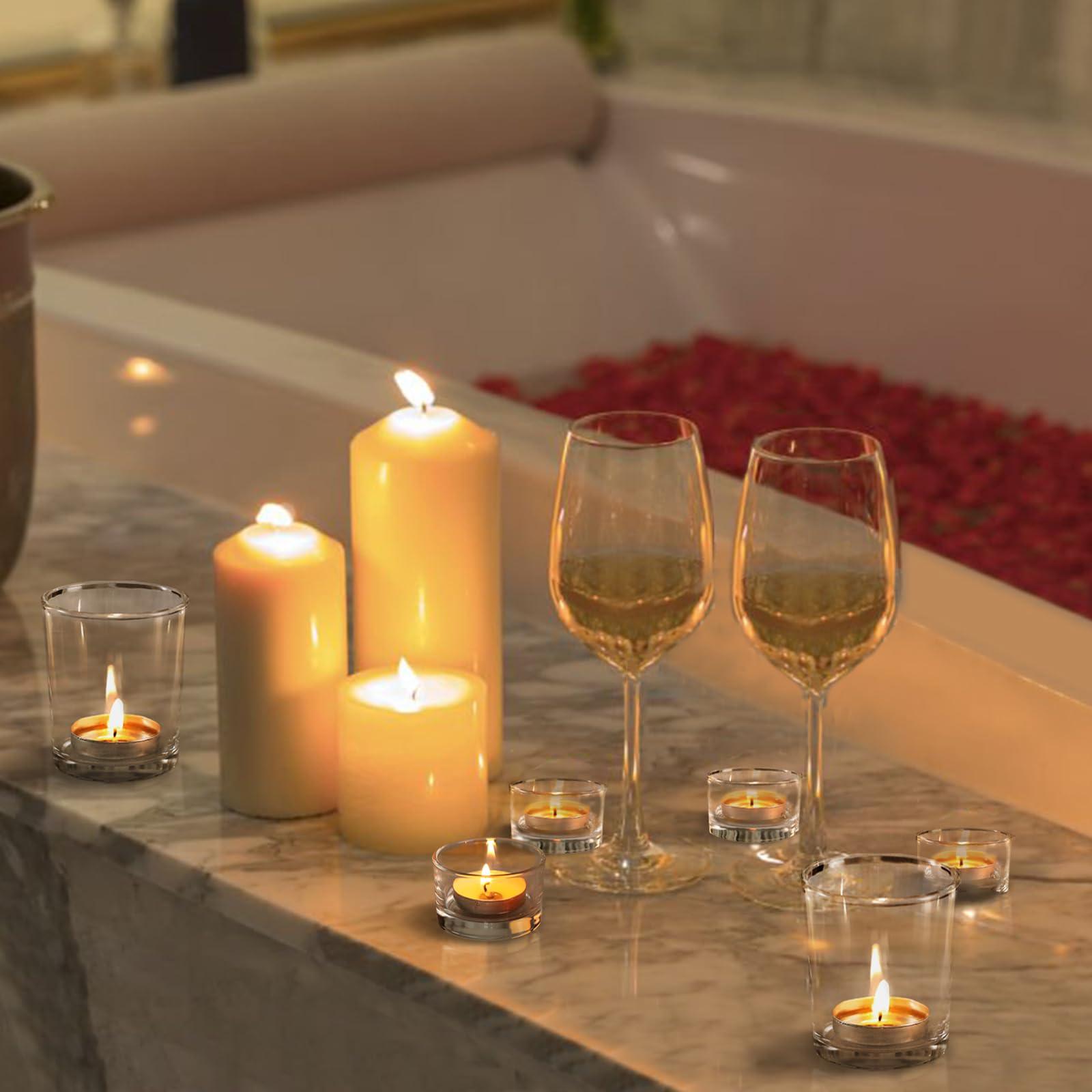 36pcs Assorted Votive Candle Holders, Glass Candle Holder for Wedding Decor, Clear Tealight Candle Holder for Table Centerpiece, and Party Decor - Image 5
