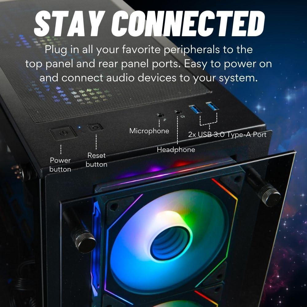 Stratos Micro Gaming Desktop - NVD RTX 5090, Intel 24 Core i9-14900KF, 96GB DDR5 RAM, 2x2TB Gen4 NVMe SSD, WiFi, Windows 11Pro - Liquid Cooled RGB Gamer Computer - Image 6