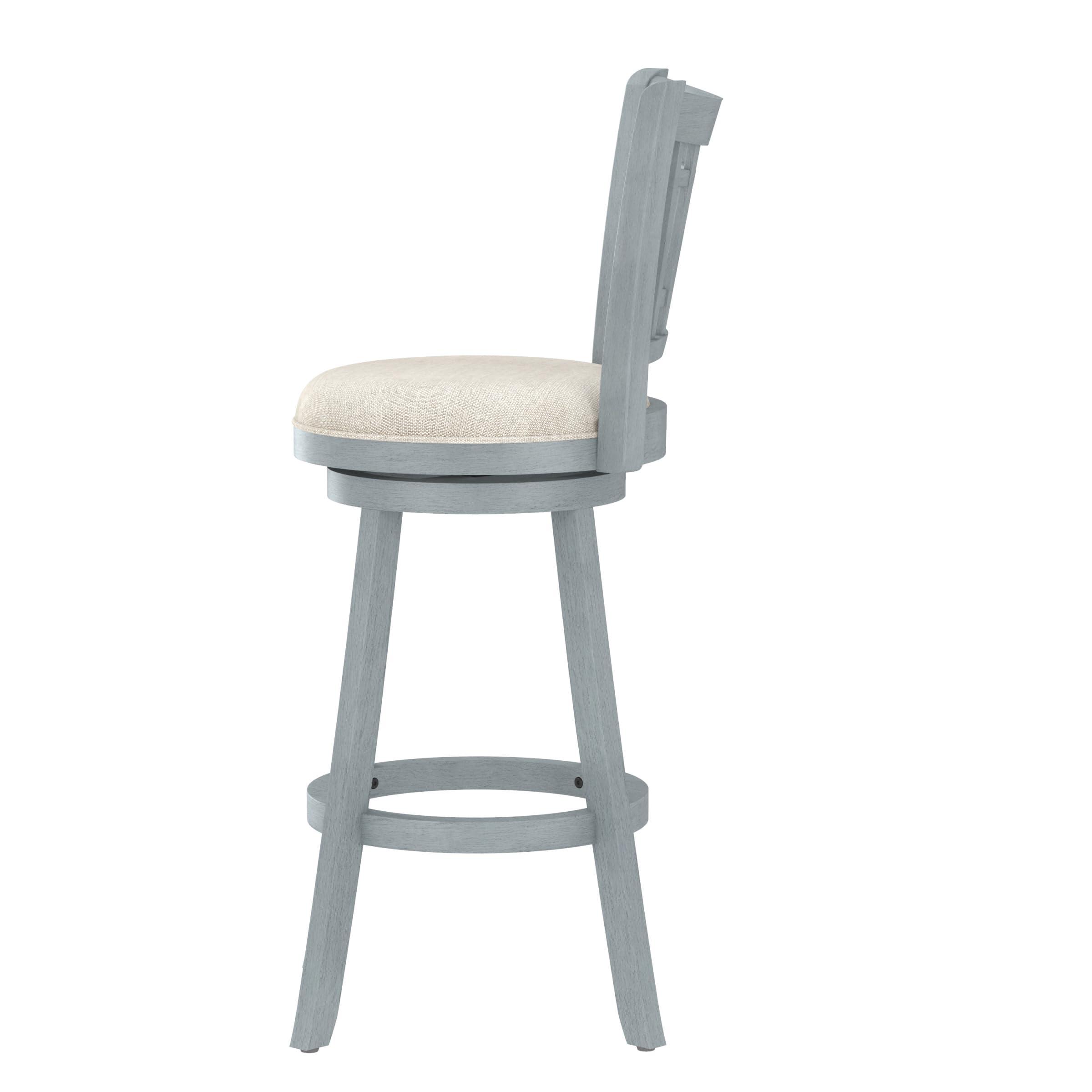 Hillsdale Fairfox 30.5" Wood Swivel Bar Height Stool, Blue Wire Brush - Image 14