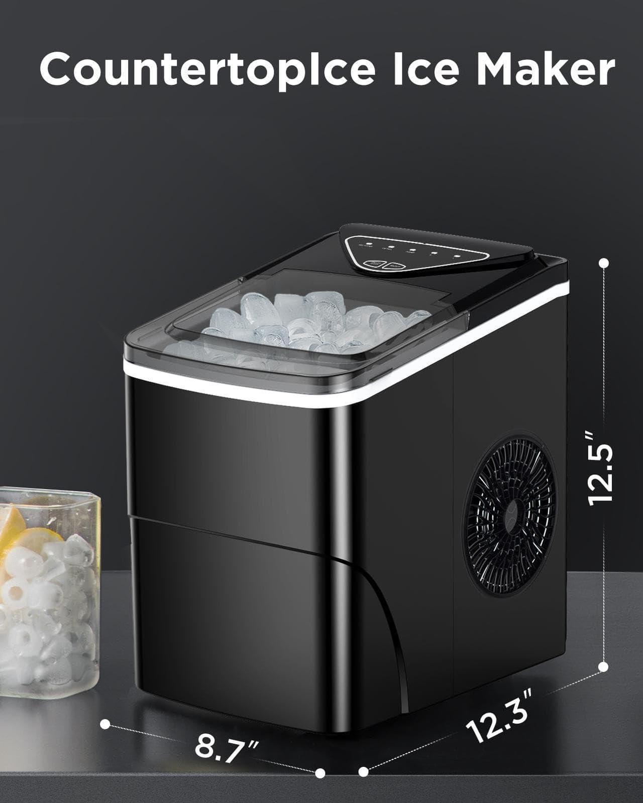 Totnz Countertop Ice Maker Machine, 26lbs in 24Hrs, 9 Ice Cubes Ready in 6 Mins, Auto-Cleaning Portable Ice Maker with Basket and Scoop, for Home/Kitchen/Camping/RV - Image 7