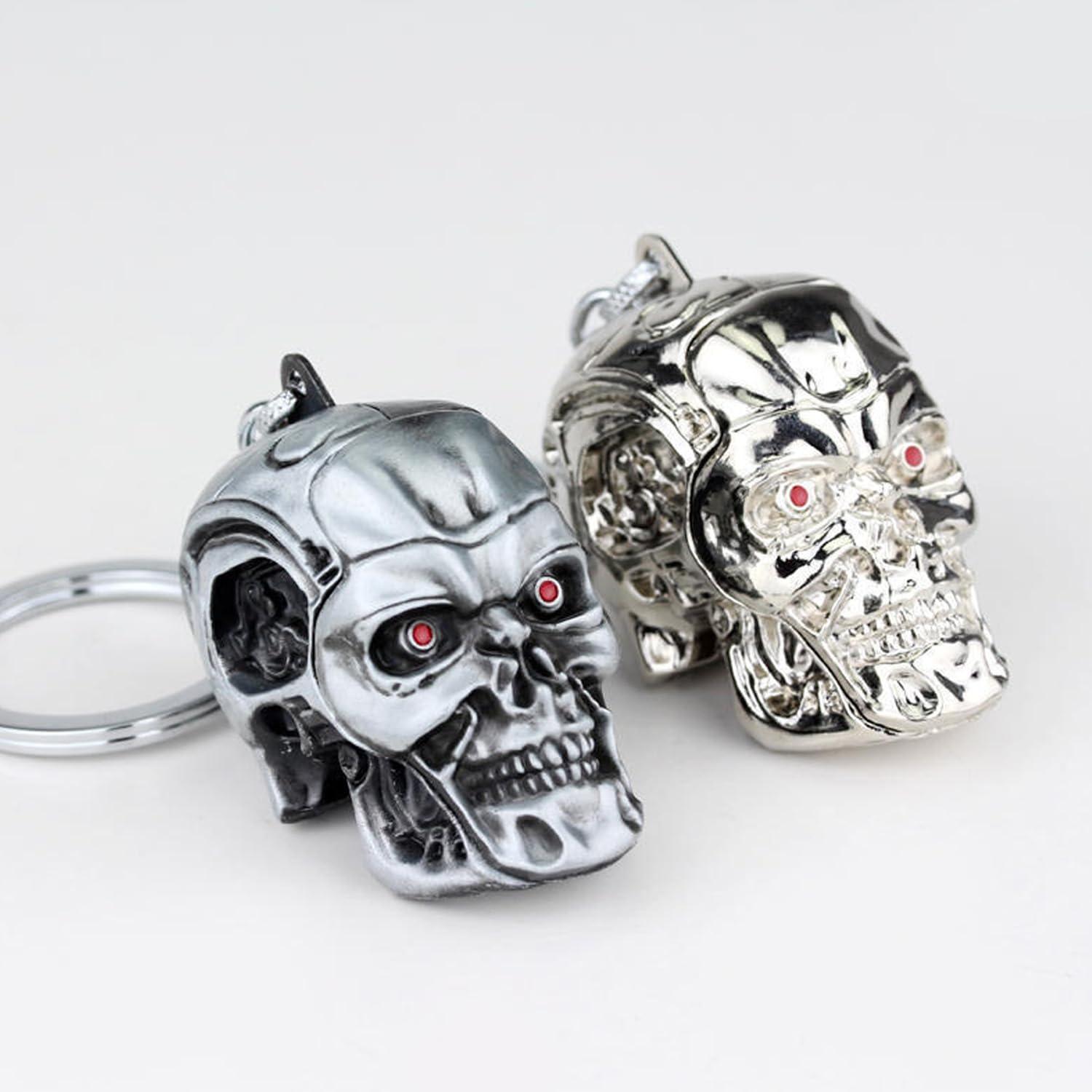 DTSFHTDAL 2PCS Keychain the Terminator Skull Metal Keychain Skeleton Key Chain Car Keychain Terminator Keychain Unisex - Image 6