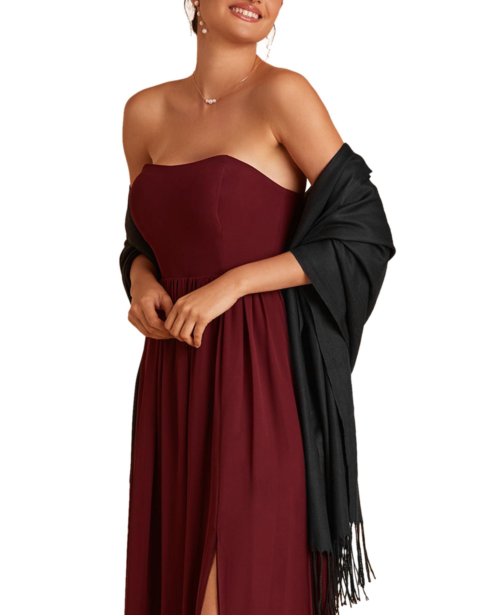 FURTALK Pashmina Shawls and Wraps for Evening Dress Women's Scarf Wedding Bride Bridesmaid Gifts Winter Scarves - Image 2