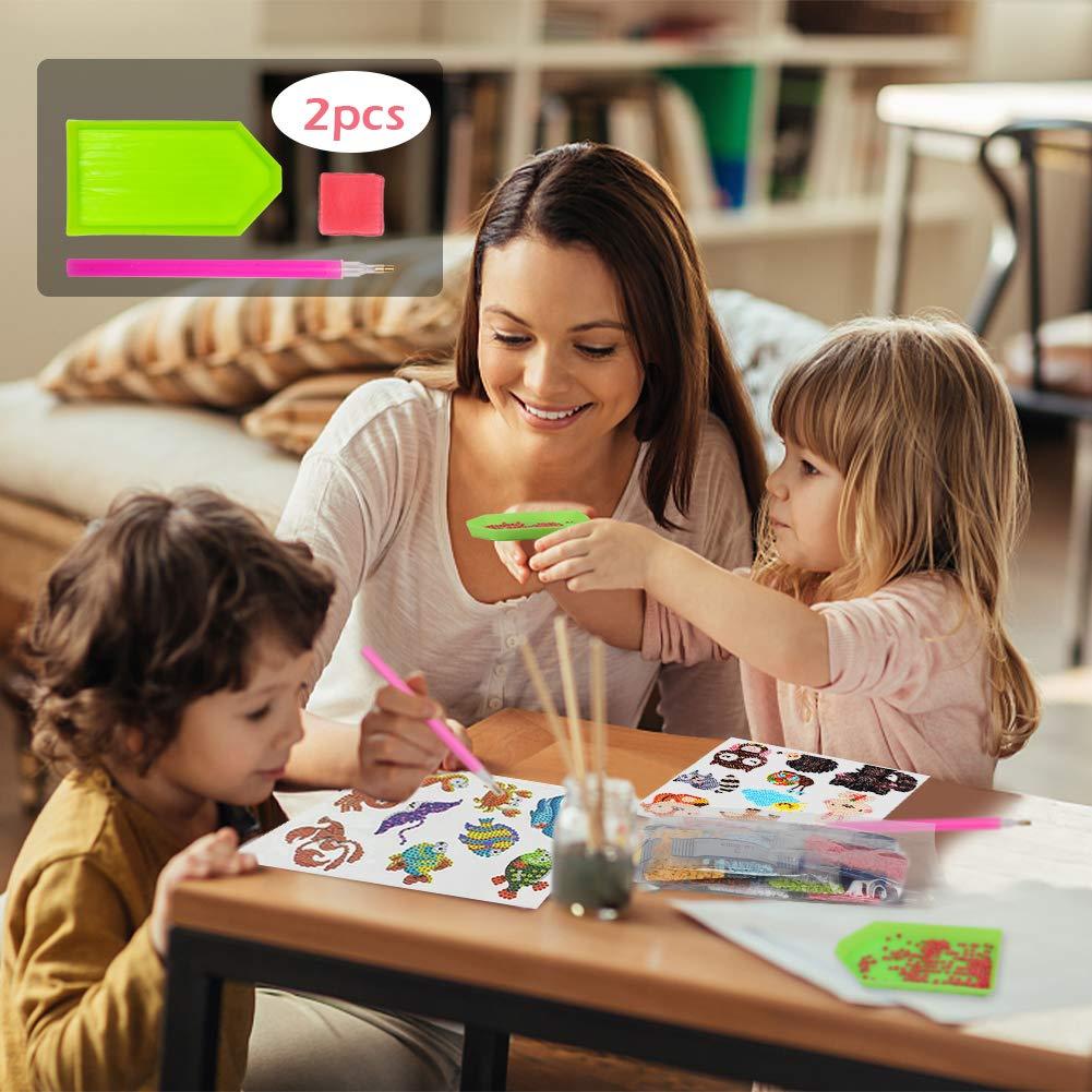 Labeol Diamond Art Kits for Kids Boys and Girls Ages 6-8-10-12 Easy to DIY Creative Diamond Art Sticker Craft by Numbers Kits for Kids and Adult Beginners - Image 4