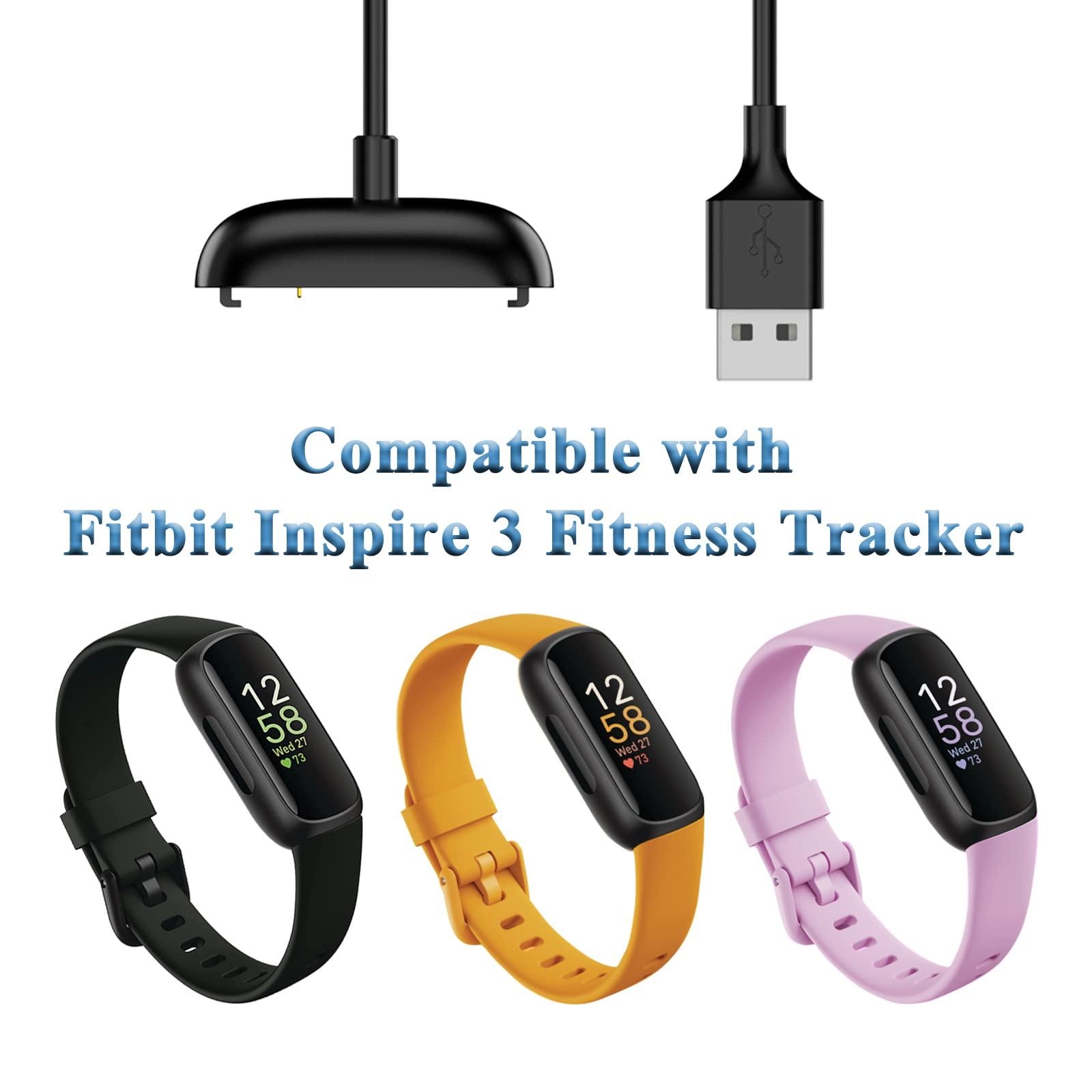 Charger Cable for Fitbit Inspire 3, Replacement USB Charging Cradle Dock Stand Cable for Inspire 3 Fitness Tracker (3.3 ft) - Image 2