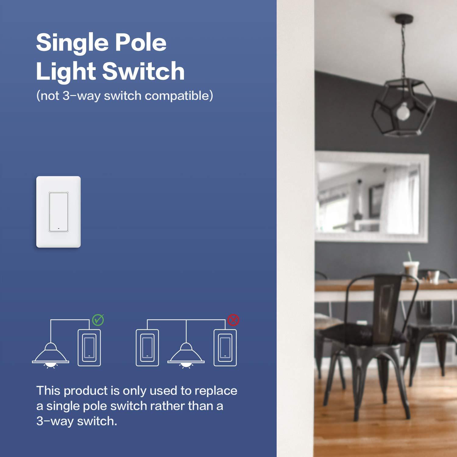 Aqara Smart Light Switch (No Neutral, Single Rocker), Requires AQARA HUB, Zigbee Light Switch, Remote Control and Smart Home Automation, Compatible with HomeKit, Google, Works with Alexa, SmartThings - Image 5