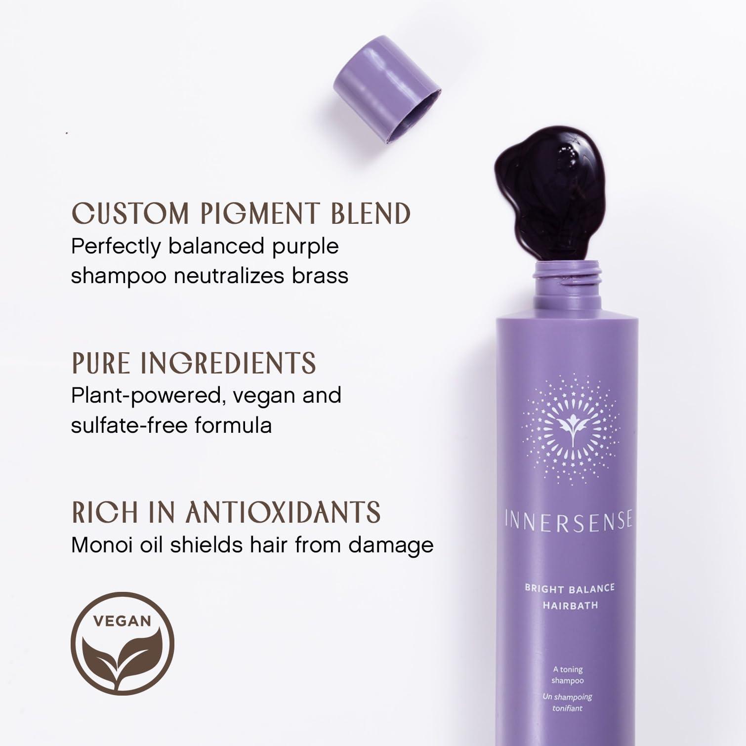 INNERSENSE Organic Beauty - Natural Bright Balance Purple Toning Hairbath | Non-Toxic, Cruelty-Free Haircare (10 fl oz | 295 ml) - Image 4