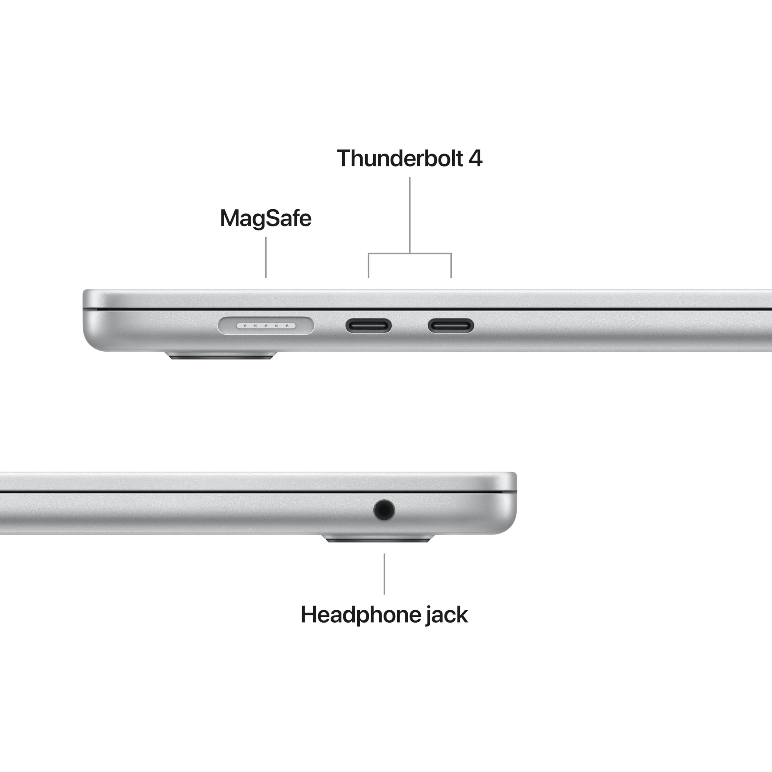 Apple 2025 MacBook Air 15-inch Laptop with M4 chip: Built for Apple Intelligence, 15.3-inch Liquid Retina Display, 16GB Unified Memory, 256GB SSD Storage, 12MP Center Stage Camera, Touch ID; Silver - Image 6