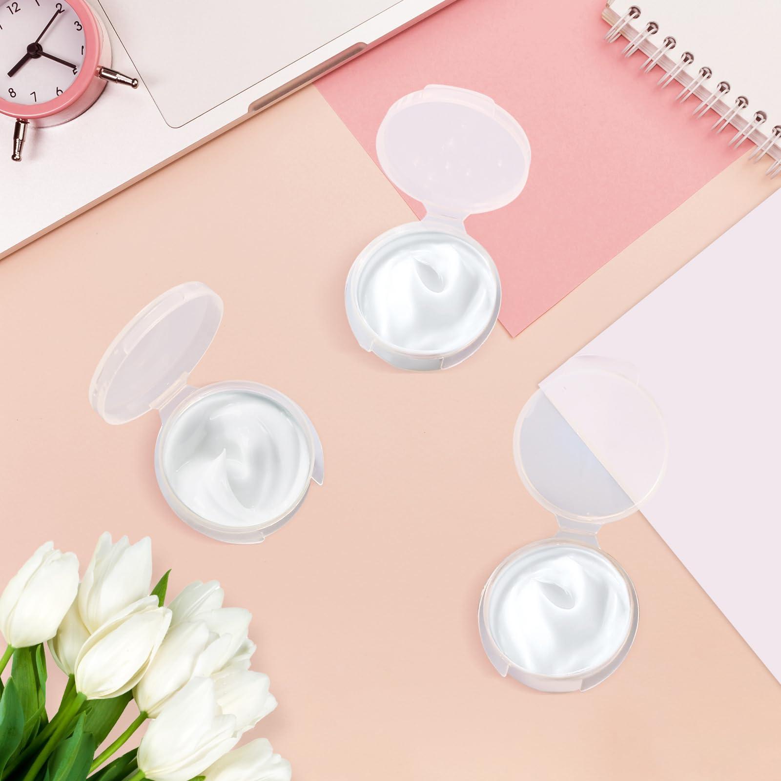 Liobelon 30 Pack 10g/0.34oz Clear Plastic Sample Jars with Snap Lids, Mini Travel-Size Cosmetic Containers for Cream, Skincare, Powder, Jewelry - Image 6