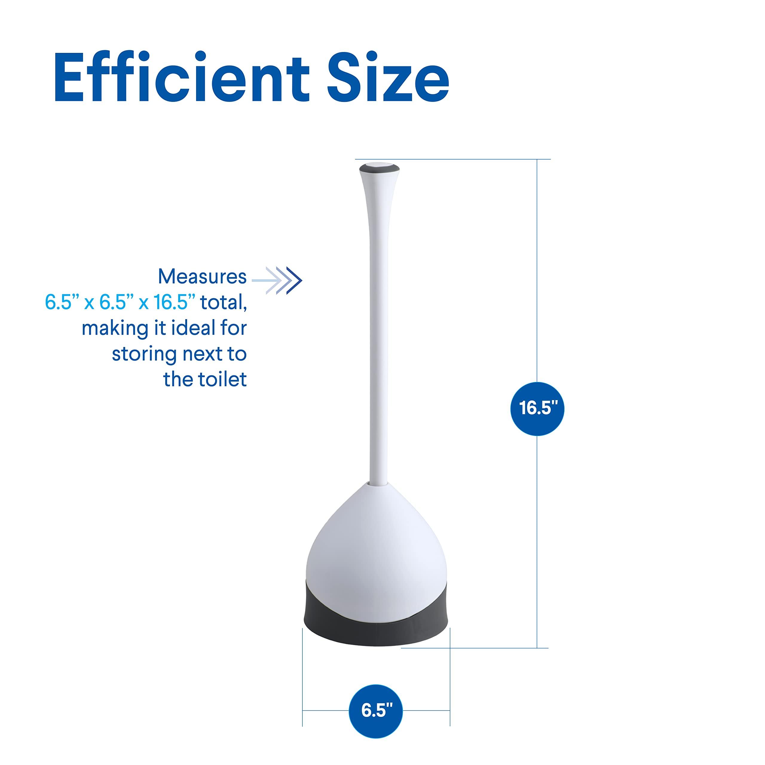 Clorox Toilet Plunger with Hideaway Caddy – Toilet Plunger for Bathroom, Bathroom Organizers & Storage, Bathroom Accessories, Toilet Unclogger, Plunger with Holder - Image 3