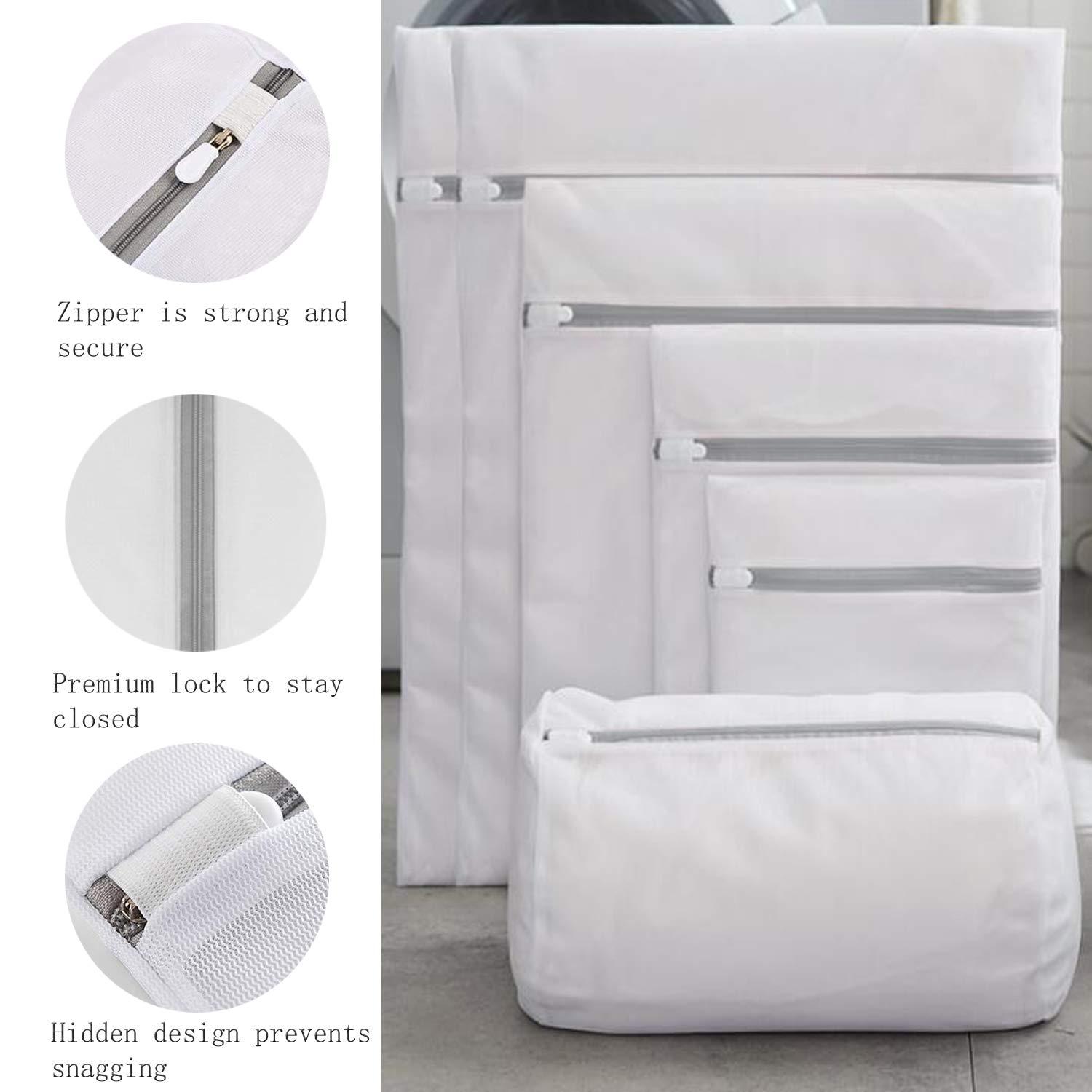 Habychoi Mesh Laundry Bags - 9pcs Premium Zippered Fine Mesh Laundry Bags Set, Delicate & Lingerie Washing Organizer - Image 3