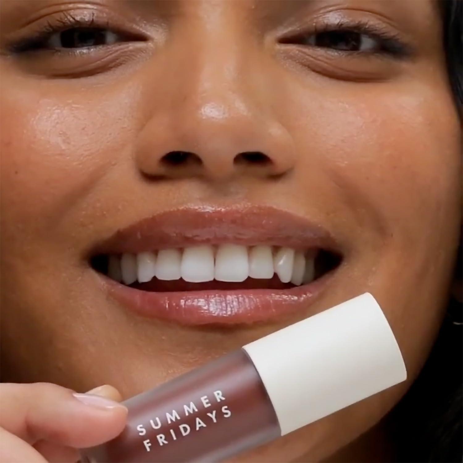 Summer Fridays Dream Lip Oil - Tinted Lip Oil with Moisturizing Sheer Coverage, High-Shine and Deep Hydration - Non-Sticky Formula for Long-Lasting Softness - Rosewood Nights (0.15 Oz) - Image 3