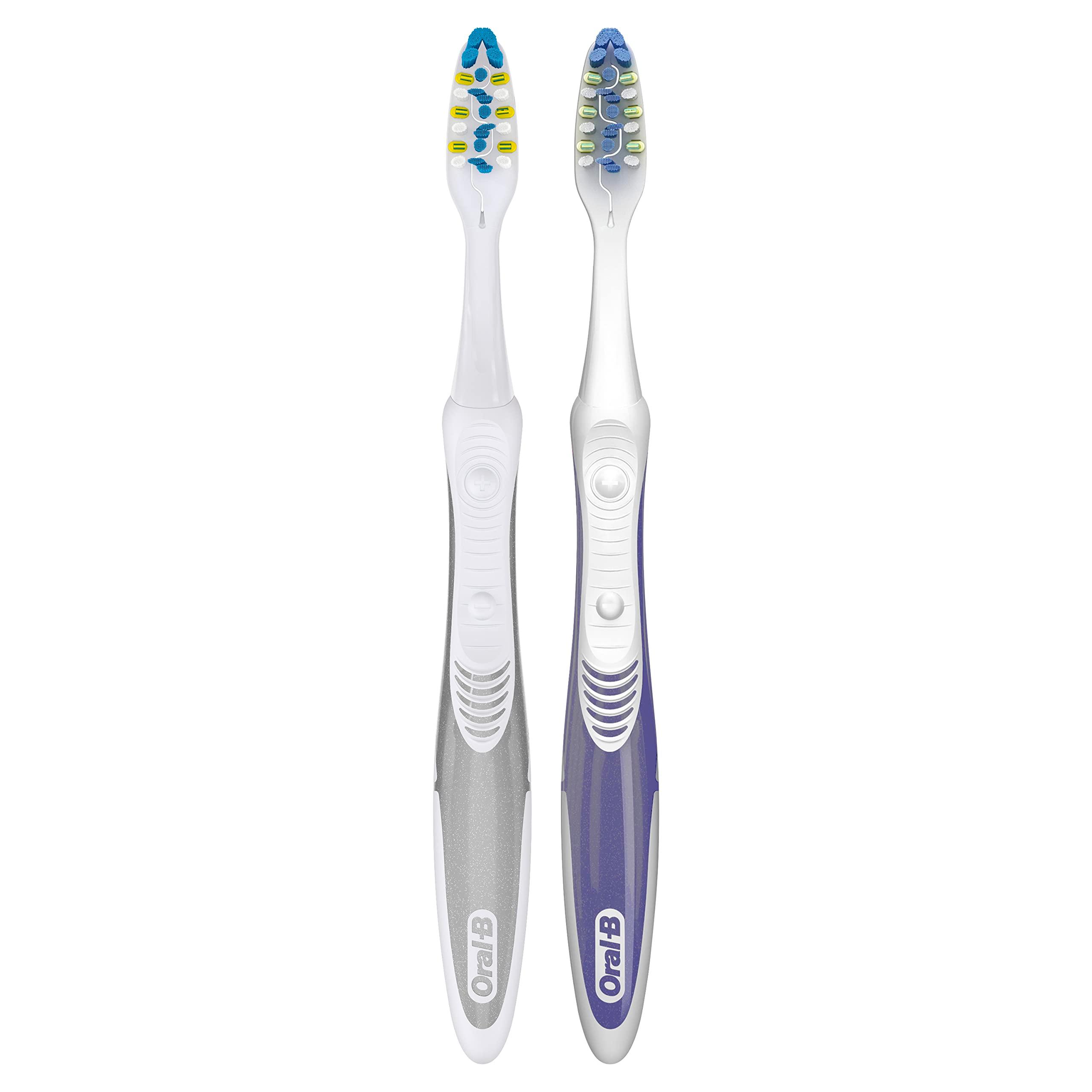 Oral-B Pulsar, Battery Powered 3D White Advanced Vivid Soft Toothbrush Twin Pack, Tooth Brush Pack, Travel Essentials (Colors May Vary) - Image 8
