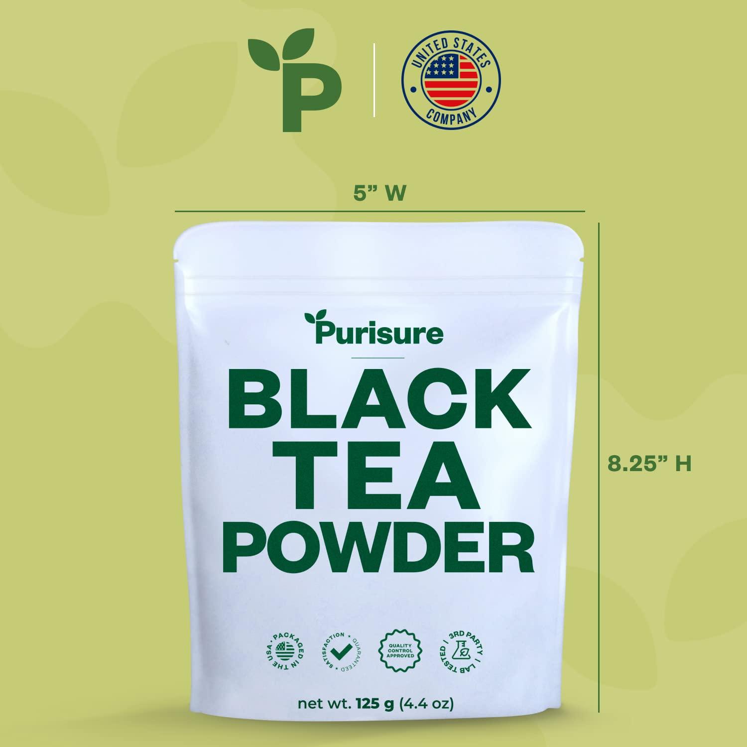 Purisure Instant Black Tea Powder, 125g, Pure Formula, Quick Dissolve for Hot/Cold Tea, Unsweetened Instant Tea Powder for Beverages, Baking, Energy & Health Boost, No Additives, Non-GMO, 125 Servings - Image 8