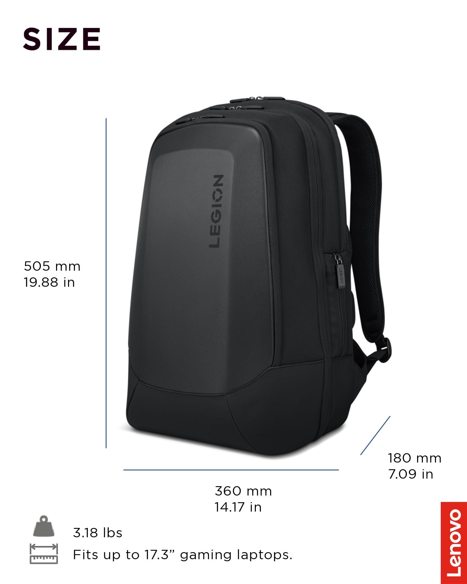 Lenovo - Legion 17” Armored Backpack – Gaming Laptop Bag – Double Layered Protection – Dedicated Storage Pockets – Durable Pack with EVA Front Shield - Image 2