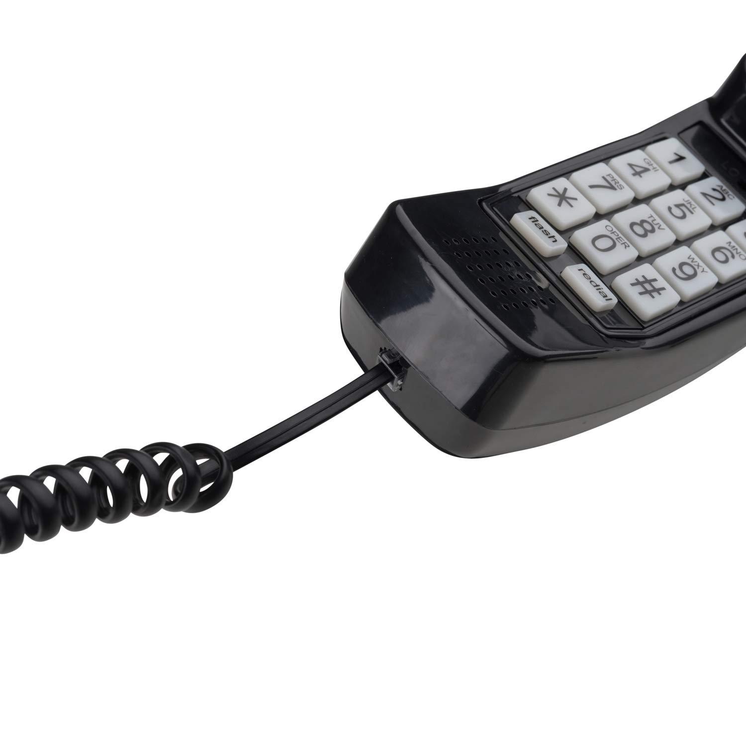 iSoHo Phones: Phone Cord for Landline Phone – Problem-Free, Telephone Handset Curly Land Line Cord - Easy to Use + Excellent Sound Quality – Phone Cords for Landline in Home or Office (15ft) Black - Image 3