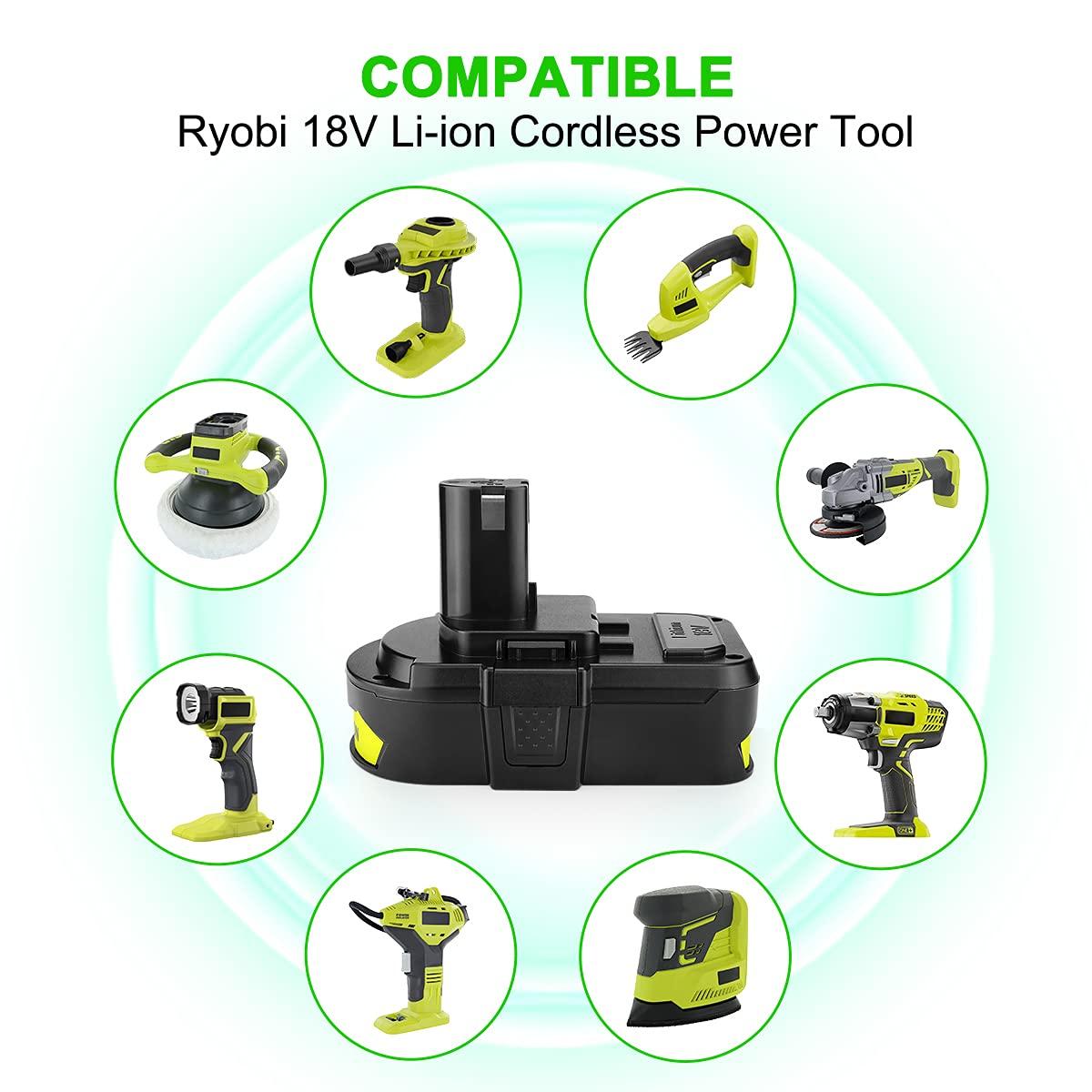 energup 2Pack 3.8Ah P102 18V Replace for Ryobi Battery, for 18-Volt ONE+ Lithium Battery P104 P105 P102 P103 P107 Cordless Tools Compatible with Ryobi Batteries 18v - Image 3