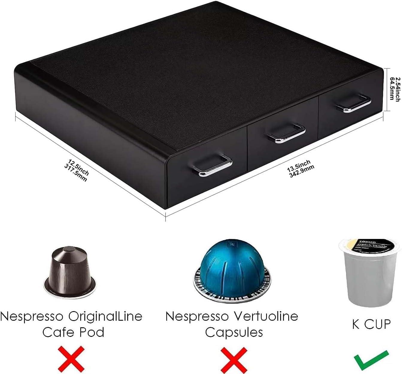 Amazon Basics Coffee Pod Storage Organizer Drawer for K-Cup Pods, 36 Pod Capacity, Black - Image 3