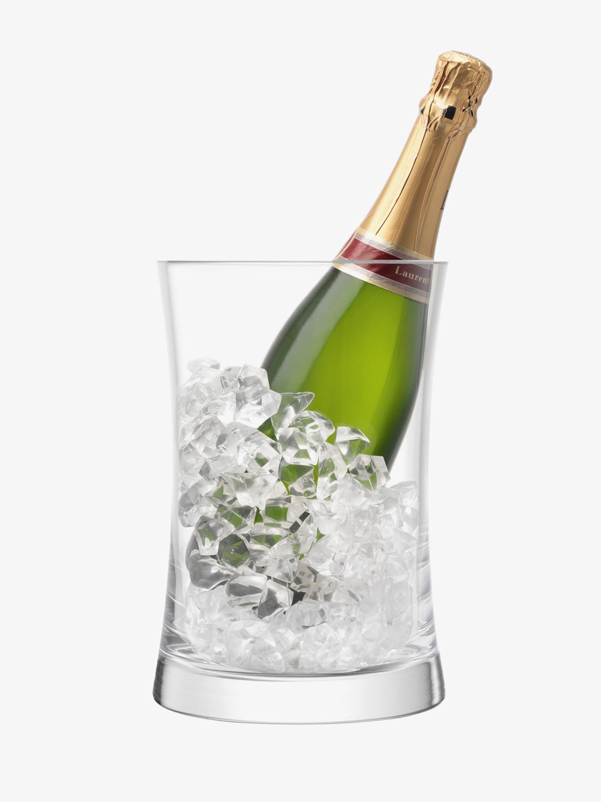 LSA International Moya Champagne Serving Ice Bucket and Flutes 6 oz, Set of 7, Luxury Elegant Curved Mouth Blown Glassware - Image 5
