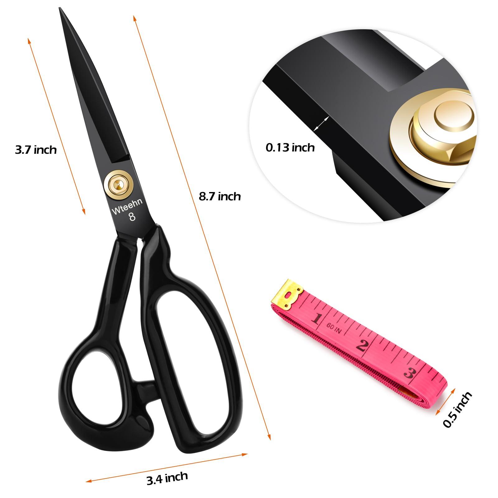 Fabric Scissors Professional, 8" Heavy Duty Sewing Scissor for Fabric Cutting, Tailor Sharp Sewing Shears for Cutting Leather craft Home Office Students Artists Dressmakers - Image 3