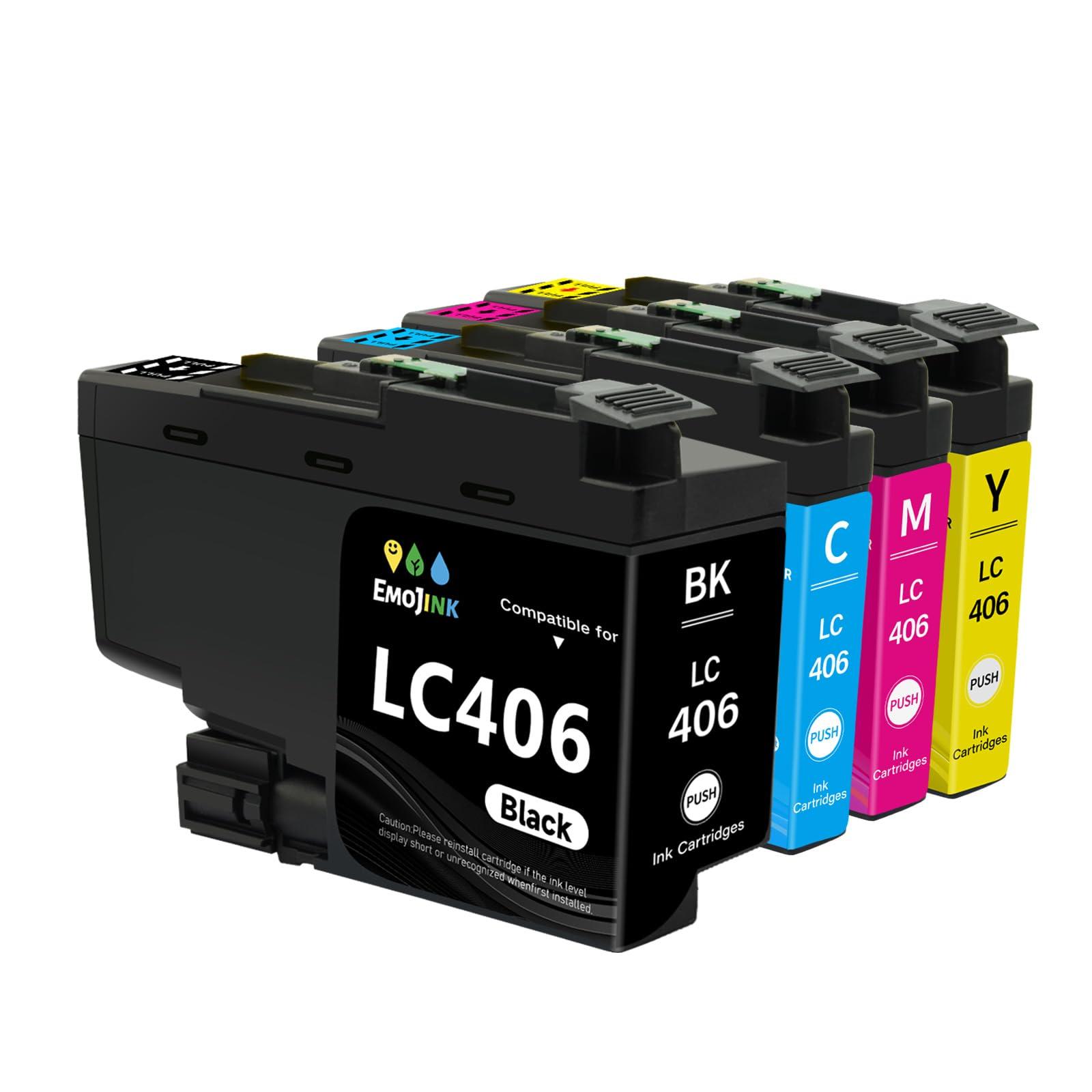 LC406 Ink Cartridges Replacement Compatible for Brother Printer MFC-J4535DW MFC-J4335DW MFC-J5855DW MFC-J6555DW MFC-J6955DW for LC406 LC406XL Ink Cartridges (4 Pack)