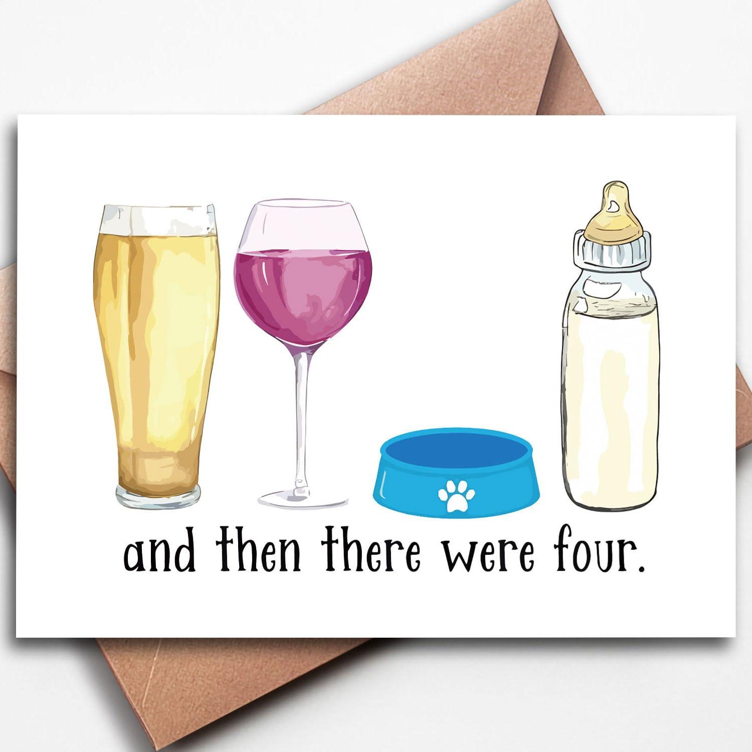 Hqulpr Lovely Baby Shower Congratulations Card - Funny New Born Card for Pregnant Couple, Parents