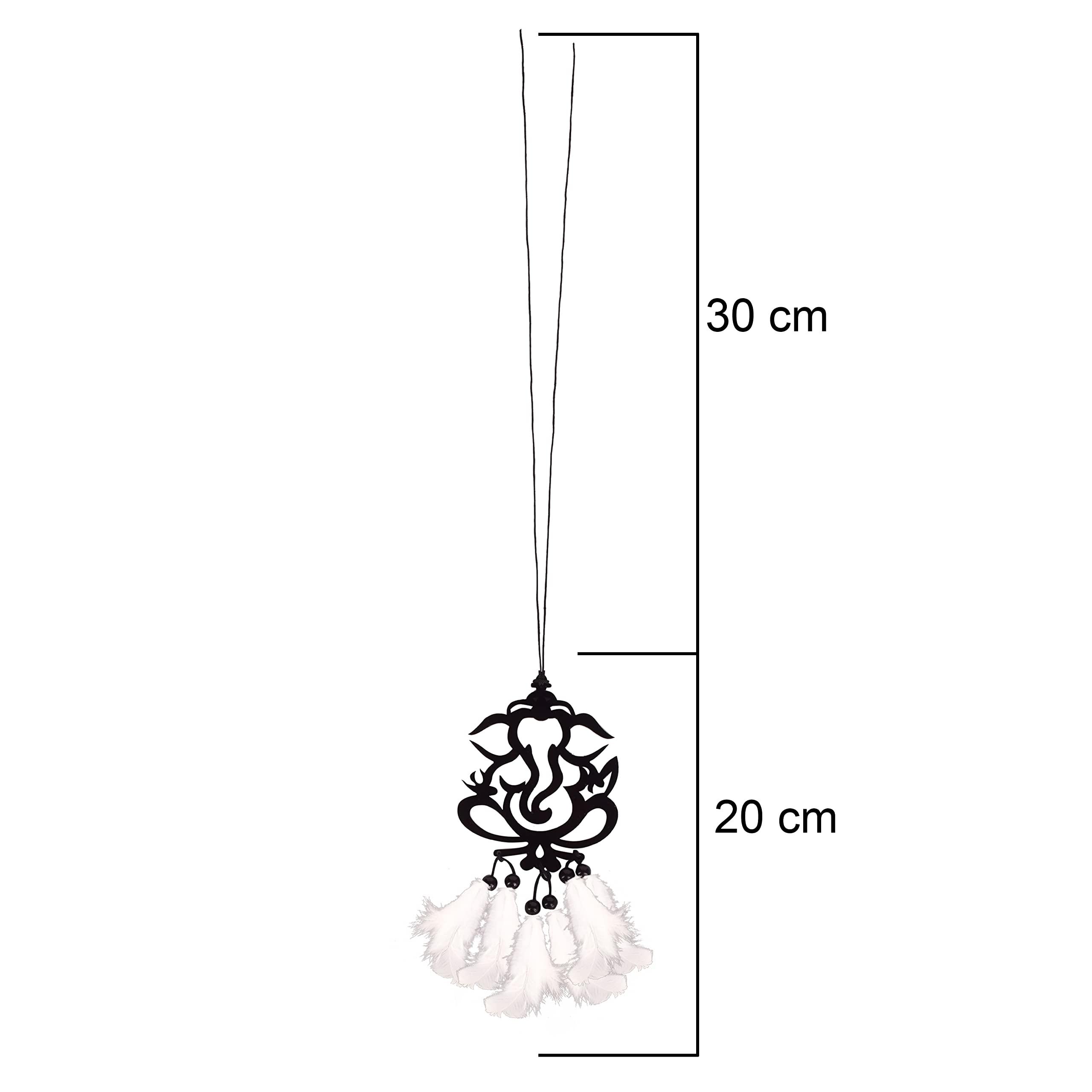GLNRM Acrylic Dream Catcher Car Hanging Emblem Wall Hanging Ganesha (Dream Catcher Ganesh, Multicolour, Pack Of 1) - Image 2