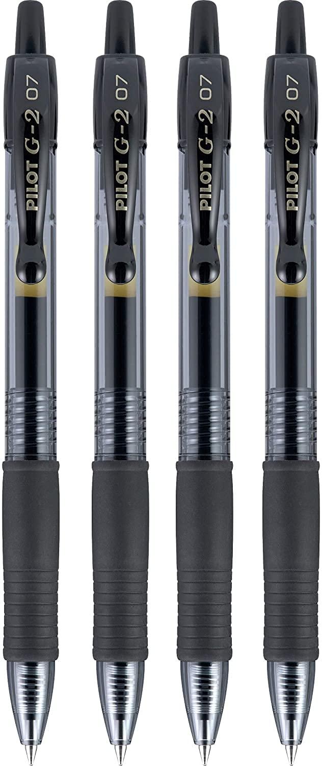 Pilot G2 Premium Gel Roller Pens 0.7, Fine Point Smooth Writing Pens Black, Pack of 4 - Image 6