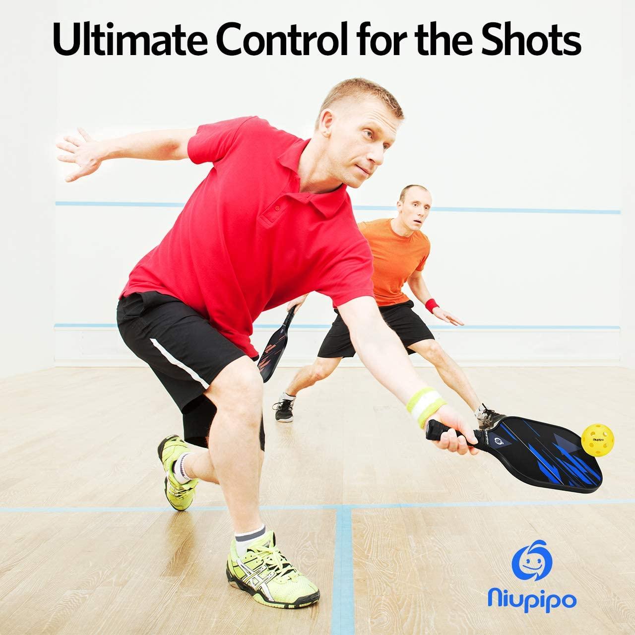 niupipo Pickleball Paddles Set of 2/4, USAPA Approved Lightweight Pickleball Rackets, Durable Fiberglass Surface with Polypropylene Honeycomb Core, Cushion Grip and Carry Bag - Image 6