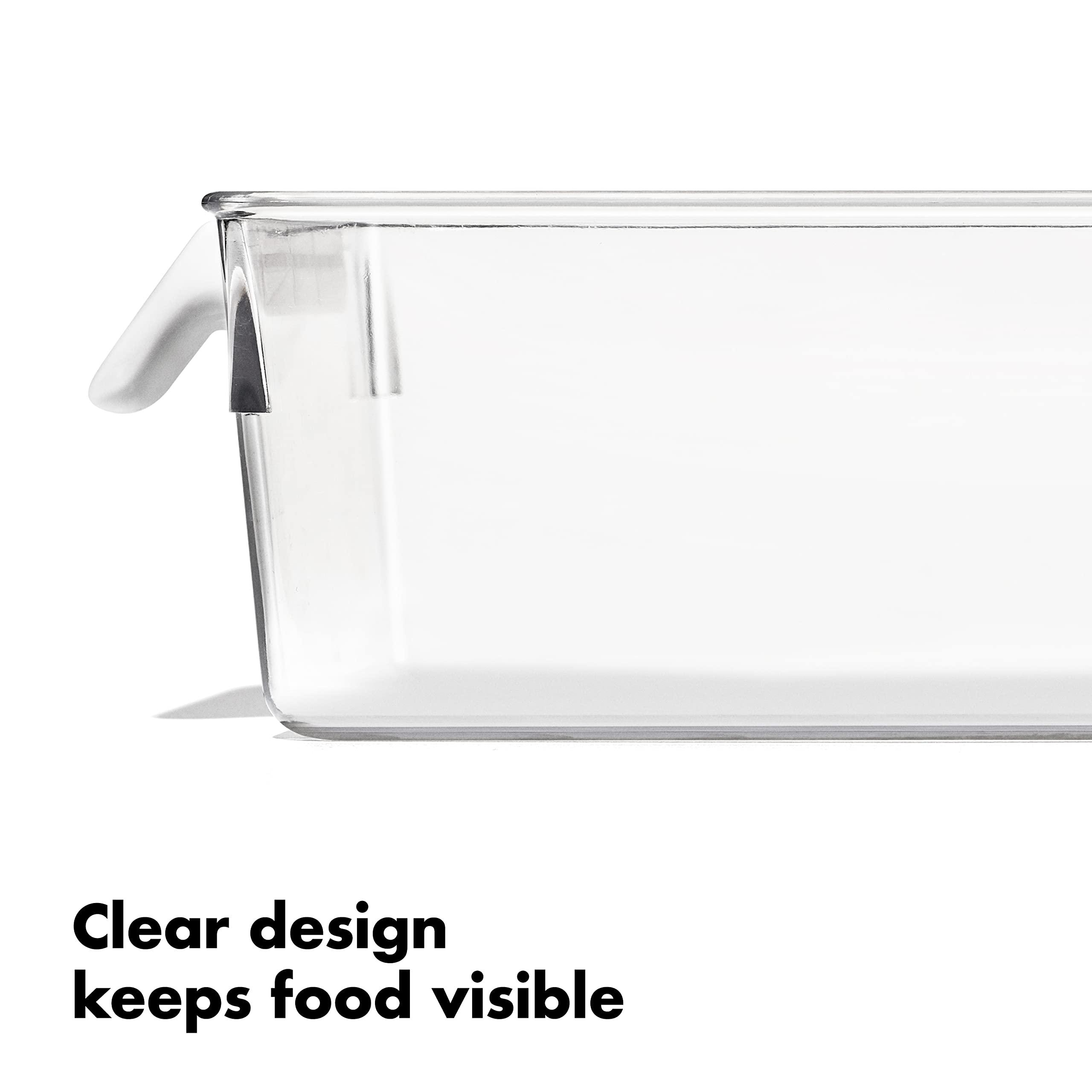 OXO Good Grips Fridge Organization Bin 5 in x 14 in - for Yogurt Cups, Small Produce, Berry Bins and More - Image 6