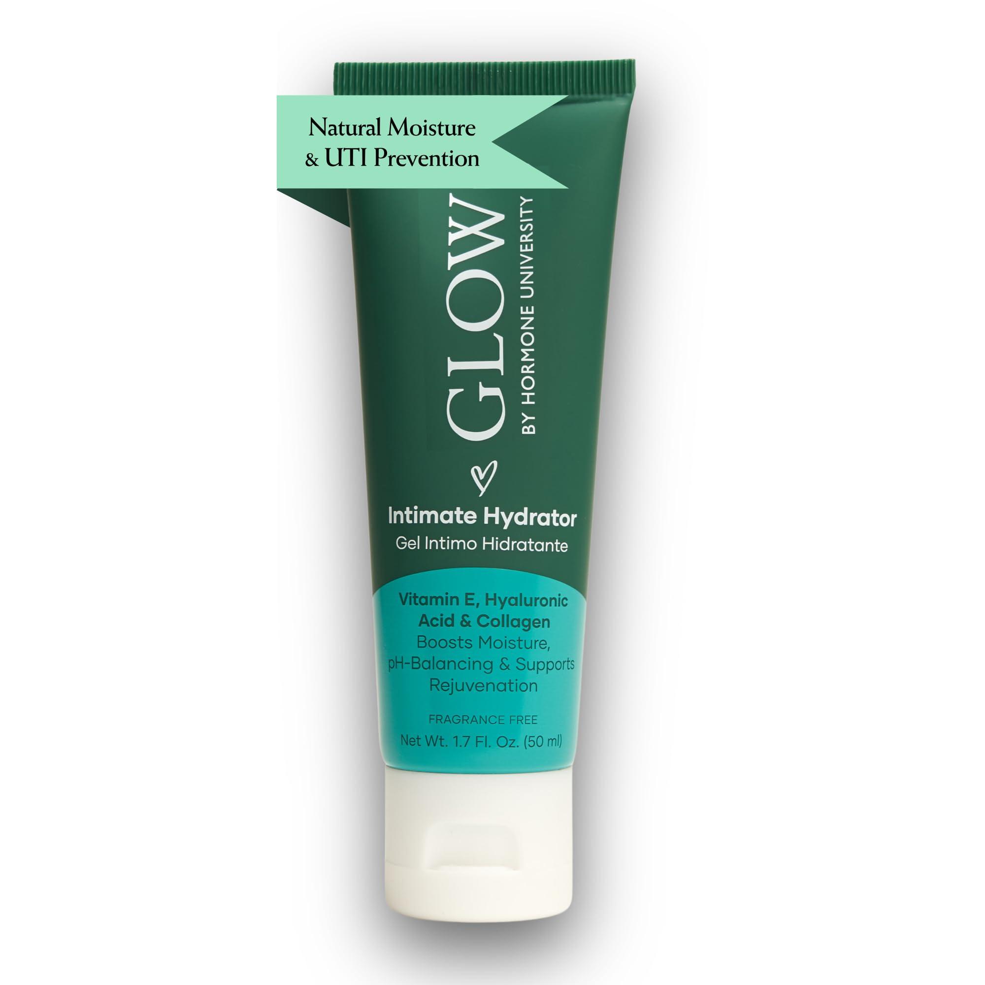 Glow Vaginal Moisturizer, Hormone-Free Intimate Hydrator, Vulva Gel with Collagen, Aloe Vera & Hyaluronic Acid, Helps Relieve Dryness, Itching & Burning - OBGYN Co-Developed UTI Protector