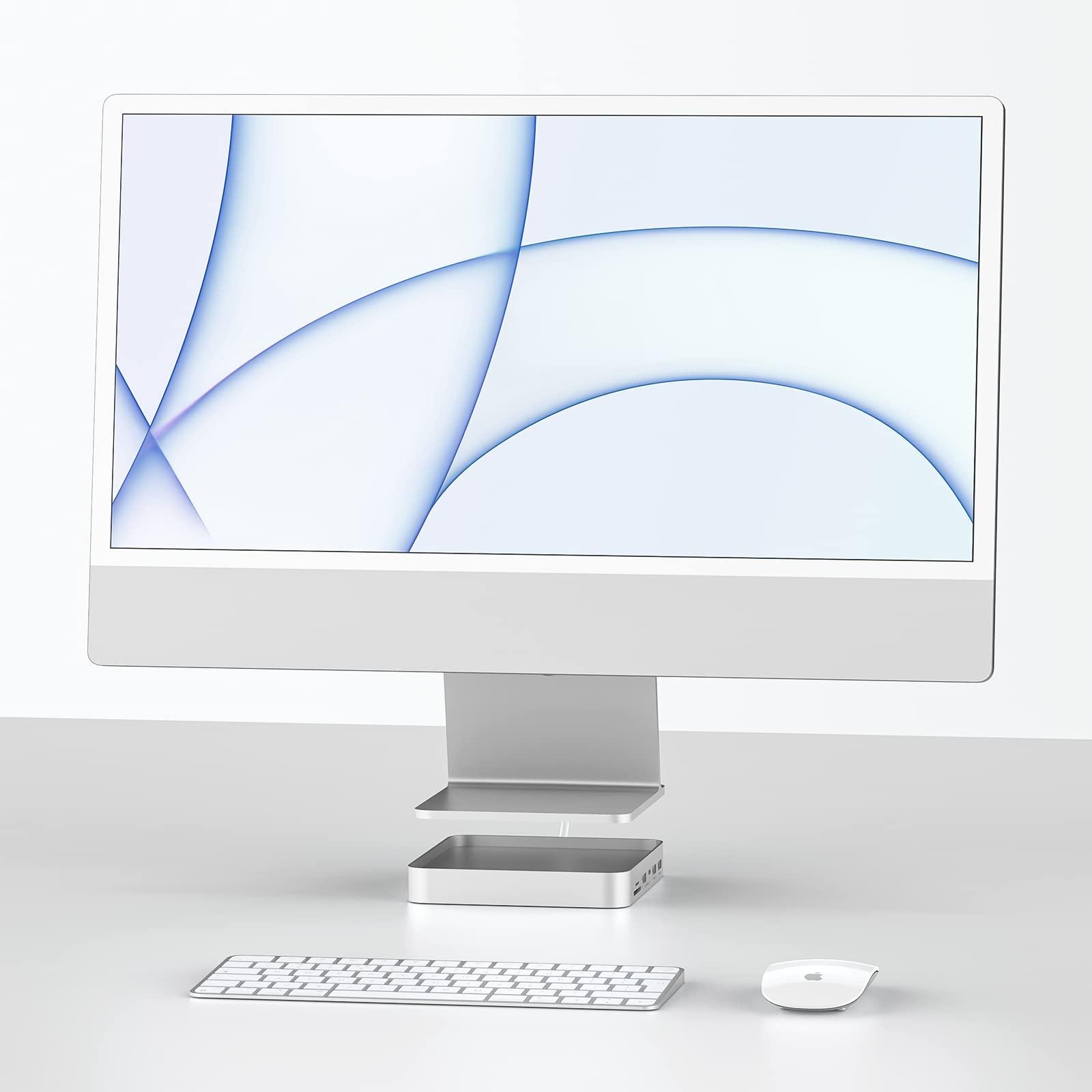 USB C HUB for iMac 24 inch 2021/2023/2024, PULWTOP USB Hub Adapter iMac Accessories for i-Mac M1/M3/M4 with USB C 10Gbps 3*USB A SD/TF, Docking Station Support Expand M.2 SSD (Not Included), Silver - Image 8