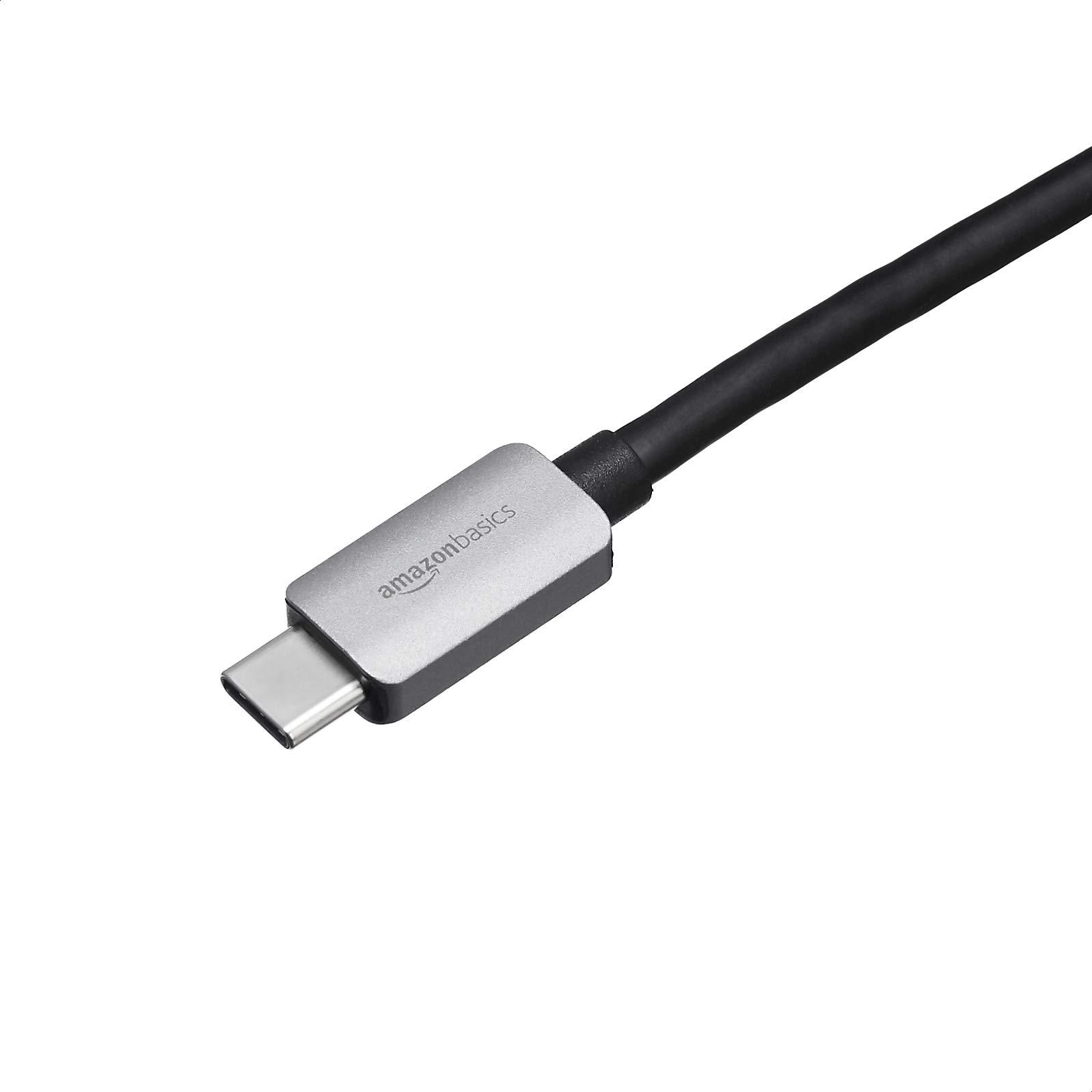 Amazon Basics Aluminum USB-C to RJ45 Gigabit Ethernet Adapter, Fast Network, Grey, 2.07 x 0.81 x 0.6 inches - Image 3