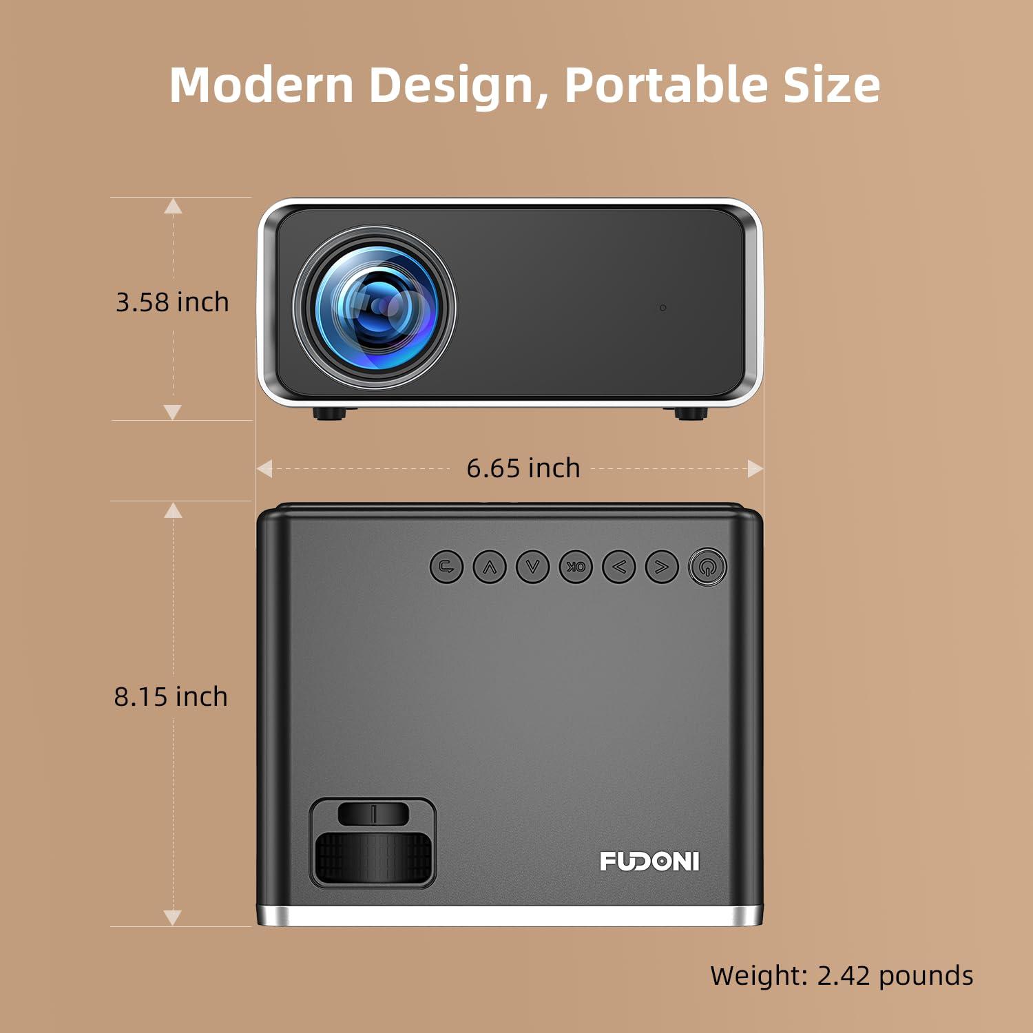FUDONI Projector with WiFi and Bluetooth 4K Supported, Upgraded Outdoor Movie Projectors Native 1080P FHD 12000L, Video Proyector for Home Theater, Compatible w/HDMI/USB/iOS/Android/Windows/TV Stick - Image 9
