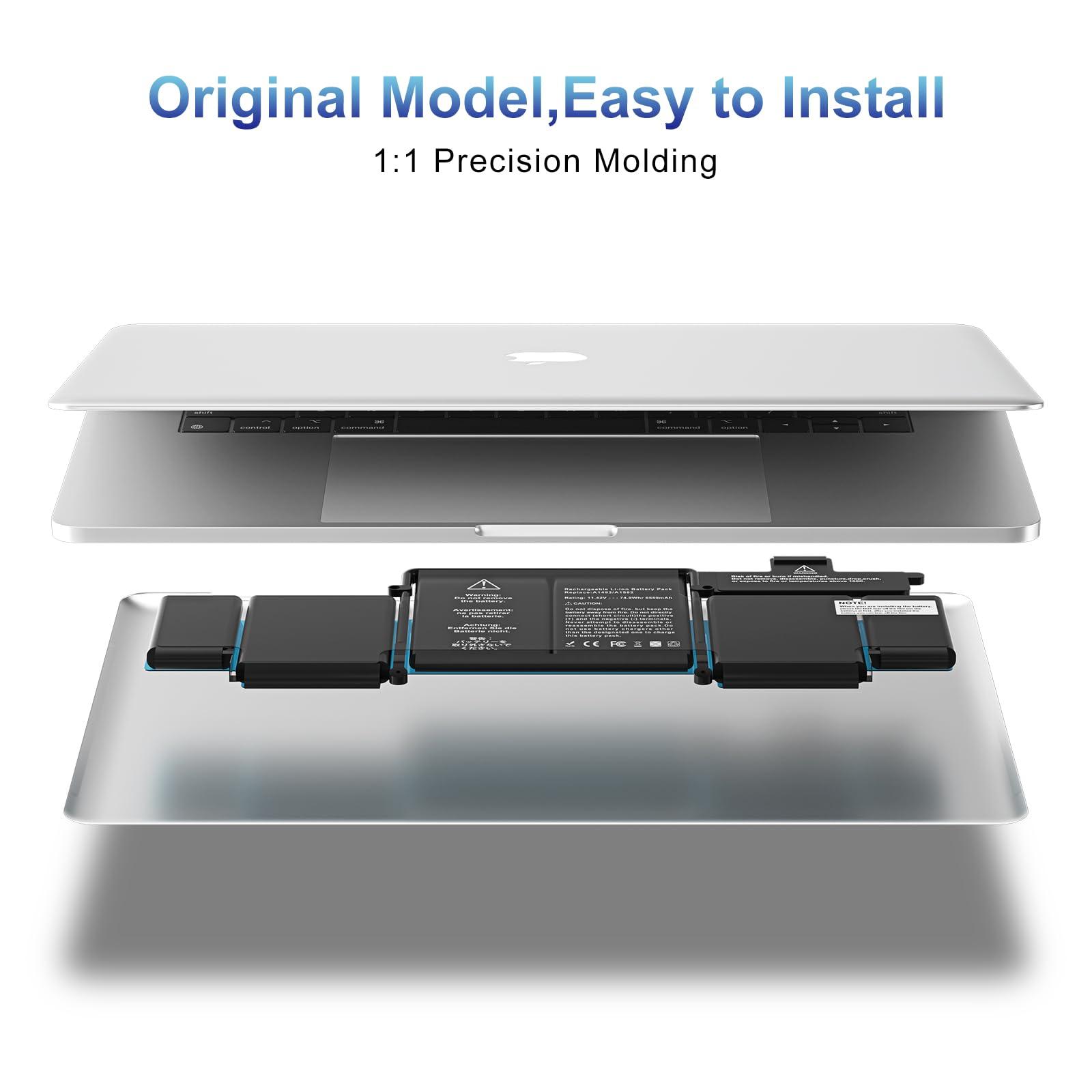 DREAMME A1582 A1502 Laptop Battery- for MacBook Pro 13 inch Retina A1493 (Early 2015,Mid 2014, Late 2013) by [A1582 A1502 A1493 Battery, 11,36 V / 74,9 Wh] - Image 2