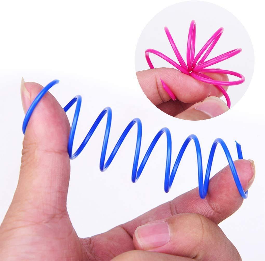 ISMARTEN 120 Pack Cat Spring Toy, Colorful Interactive Cat Toy Plastic Coil Springs Cat Toy for Swatting, Biting, Hunting Kitten Toys - Image 3