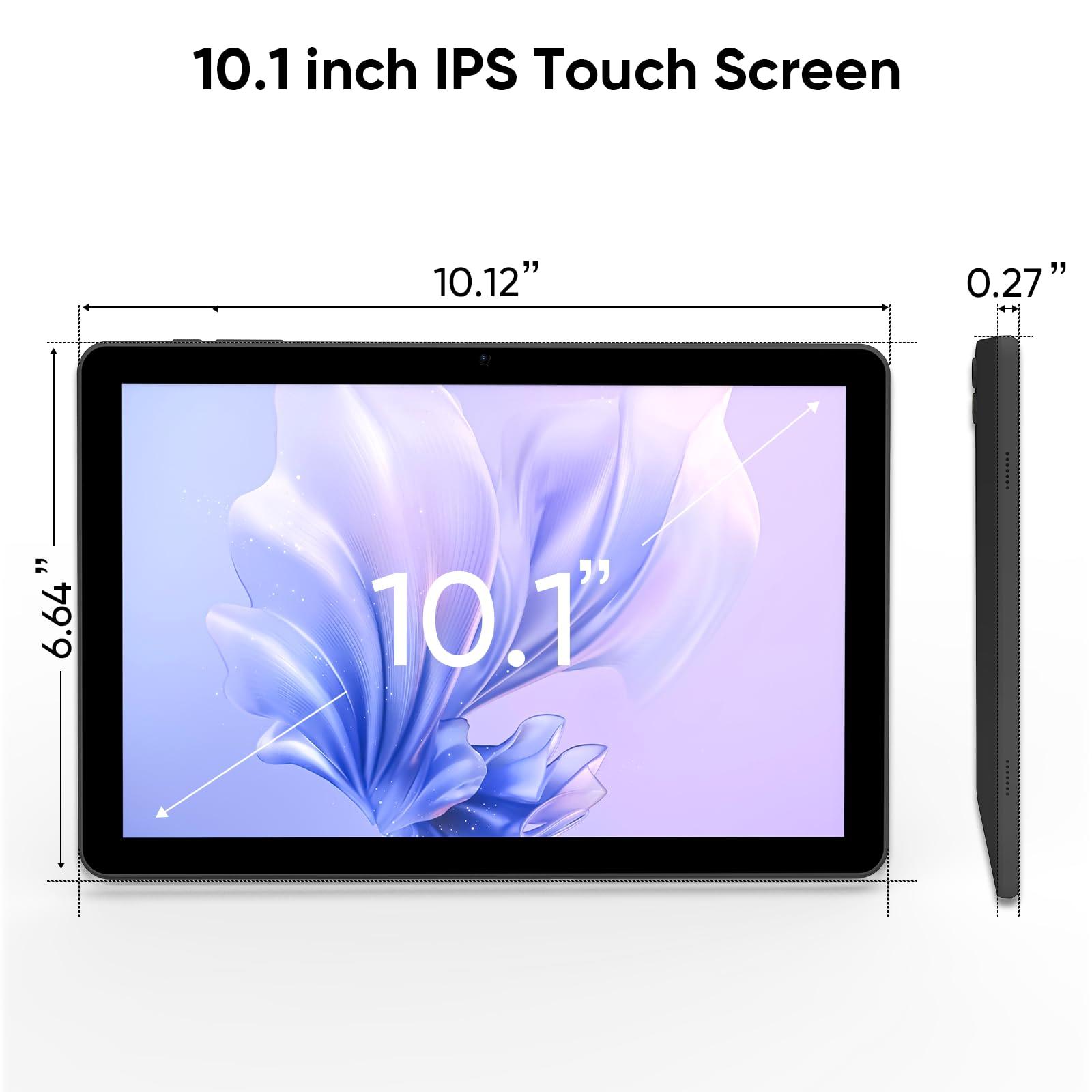 COLORROOM Android Tablet, 10.1 inch Octa-Core Android 14 Tablets with 10GB RAM + 64GB ROM 1TB Expand, GPS, 6000mAh, 1280x800 IPS Display, BT5.0, Dual Camera, WiFi 5, GPS (Black) - Image 4