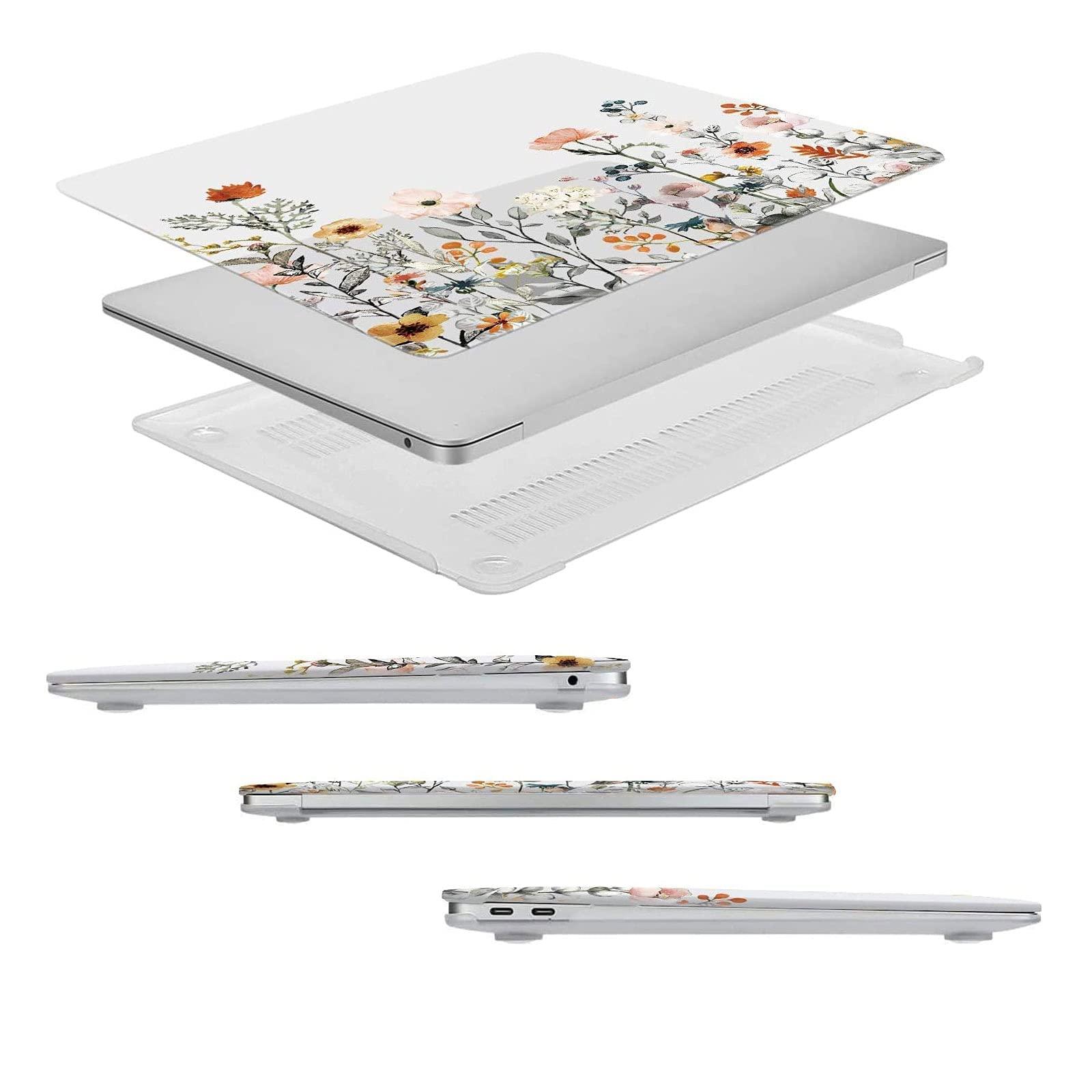 MOSISO Compatible with MacBook Air 13 inch Case 2022 2021 2020 2019 2018 Release A2337 M1 A2179 A1932 Retina Display, Plastic Garden Flowers Hard Shell&Keyboard Cover&Screen Protector, Transparent - Image 5
