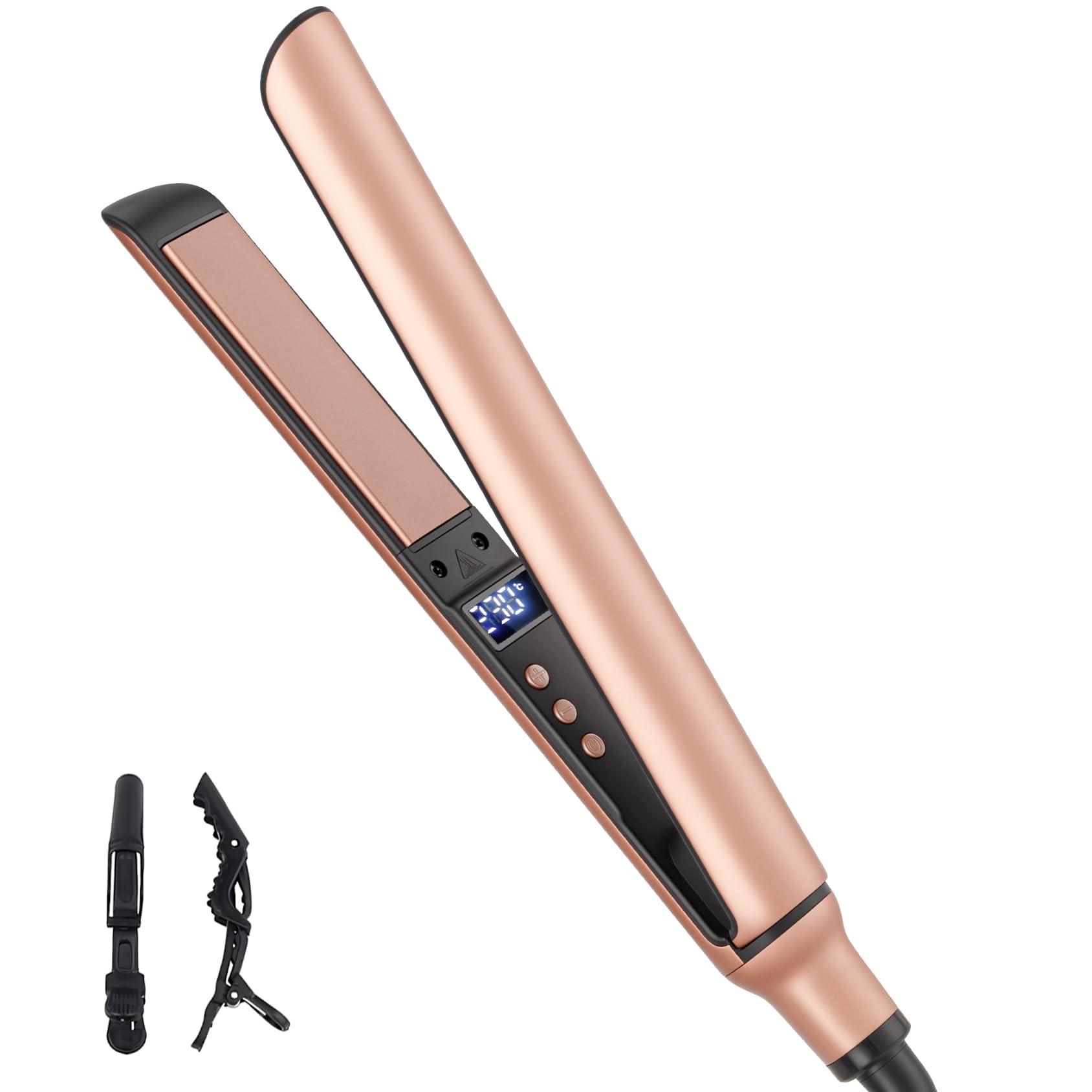 Mini Flat Iron, Ceramic Mini Hair Straightener for Short Hair, Curls Bangs, Small Flat Irons Dual Voltage for Travel