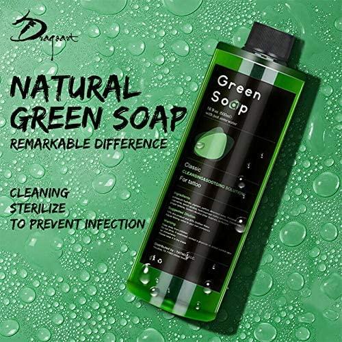 Dragon Art 16.9oz Green Soap Prep Wash with 8oz Squeeze Bottle For Tattoos and Piercings - Image 2