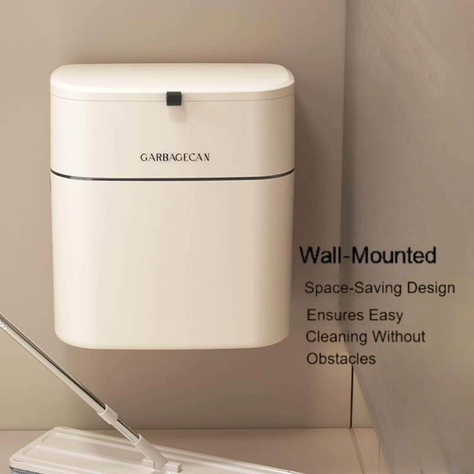 ZOHCAJBO Hanging Small Trash Can with Lid for Cabinets/Bathrooms/Bedrooms/Offices/Camping (Big) - Image 3