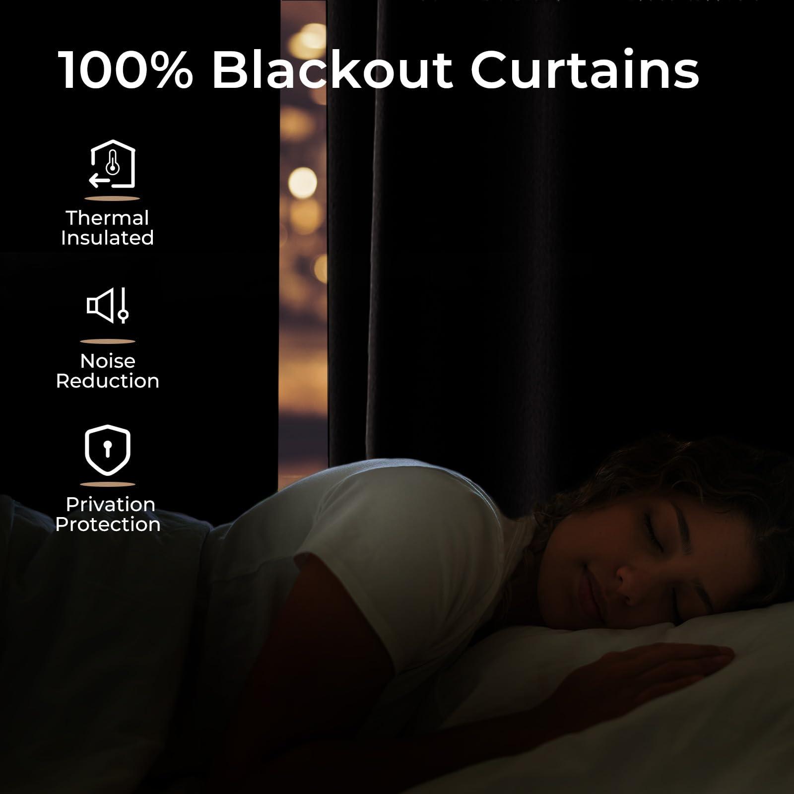 CAPALOCA Pinch Pleated Blackout Curtains 96 Inches Long, Linen Blend, 100% Blackout Drapes with 20 Hooks, Ideal for Bedroom and Living Room, 40" W x 96" L (Pack of 2), Natural - Image 6