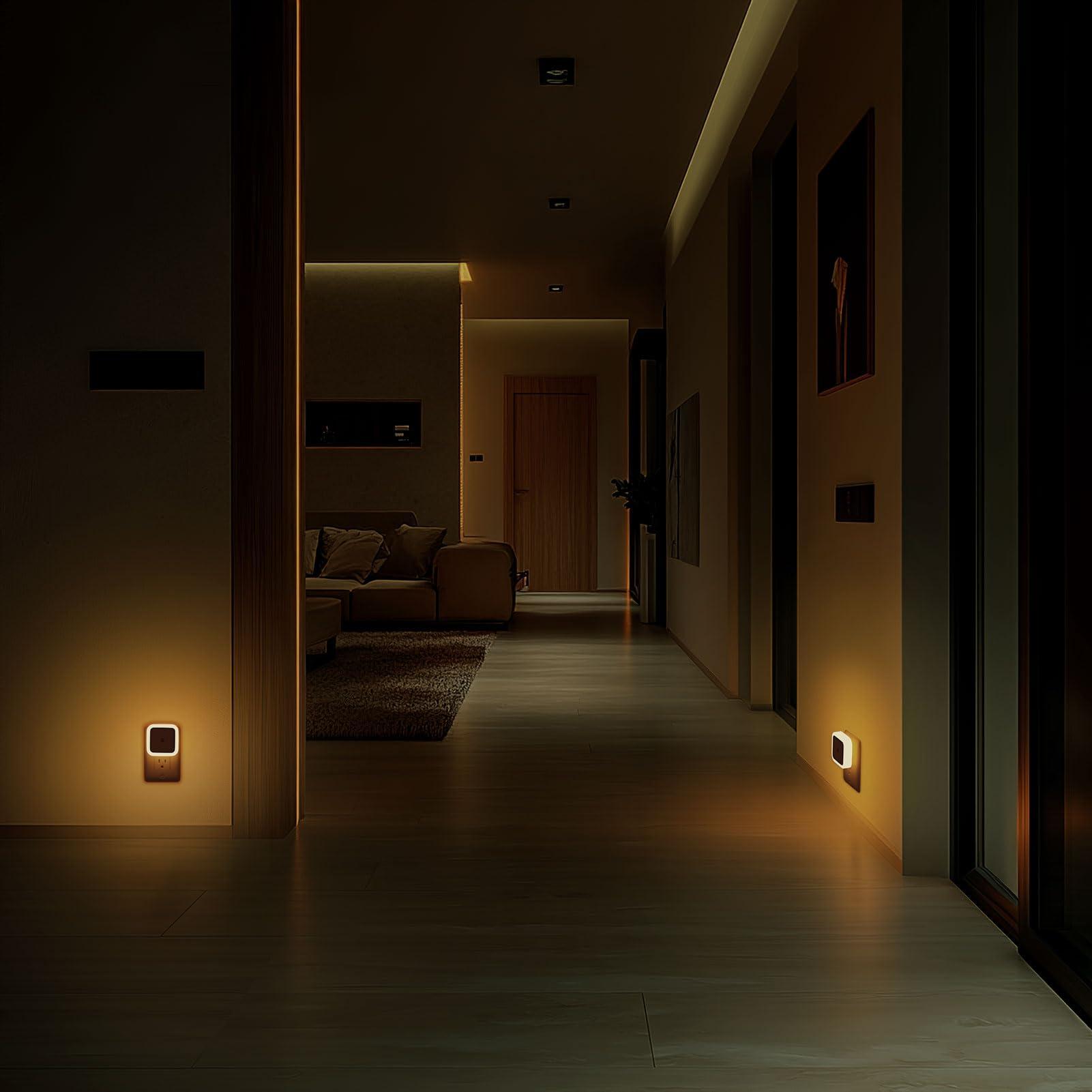 Sujeet Night Light, Night Lights Plug into Wall 4-Pack, Nightlight Plug in Night Lights, Dusk to Dawn Night Lamp Led Night Light for Bedroom, Bathroom, Hallway Warm White - Image 2