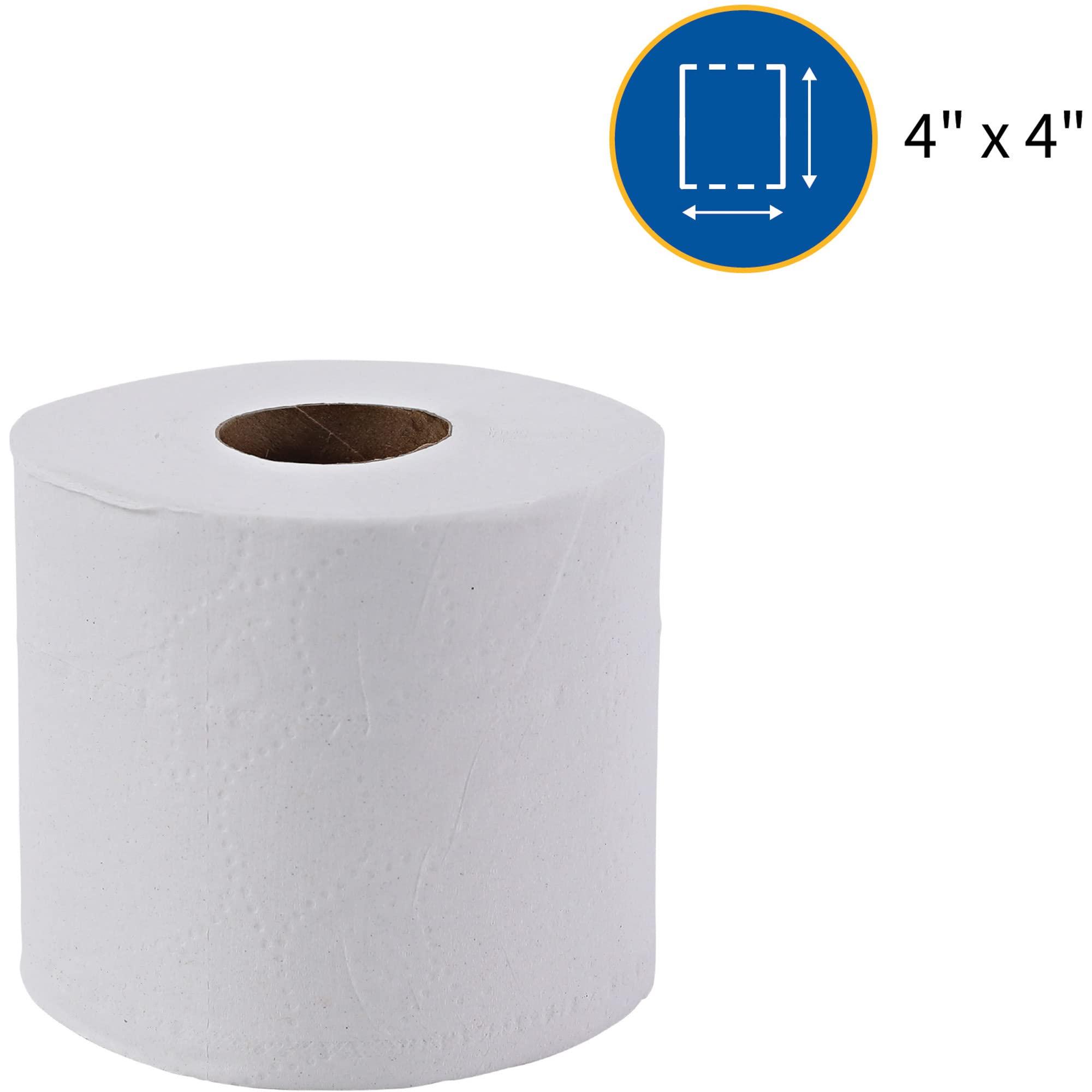 Genuine Joe Standard Bath Tissue, 4" x 4", 2-Ply, 550 Sheets/Roll, 80 Count - Image 8