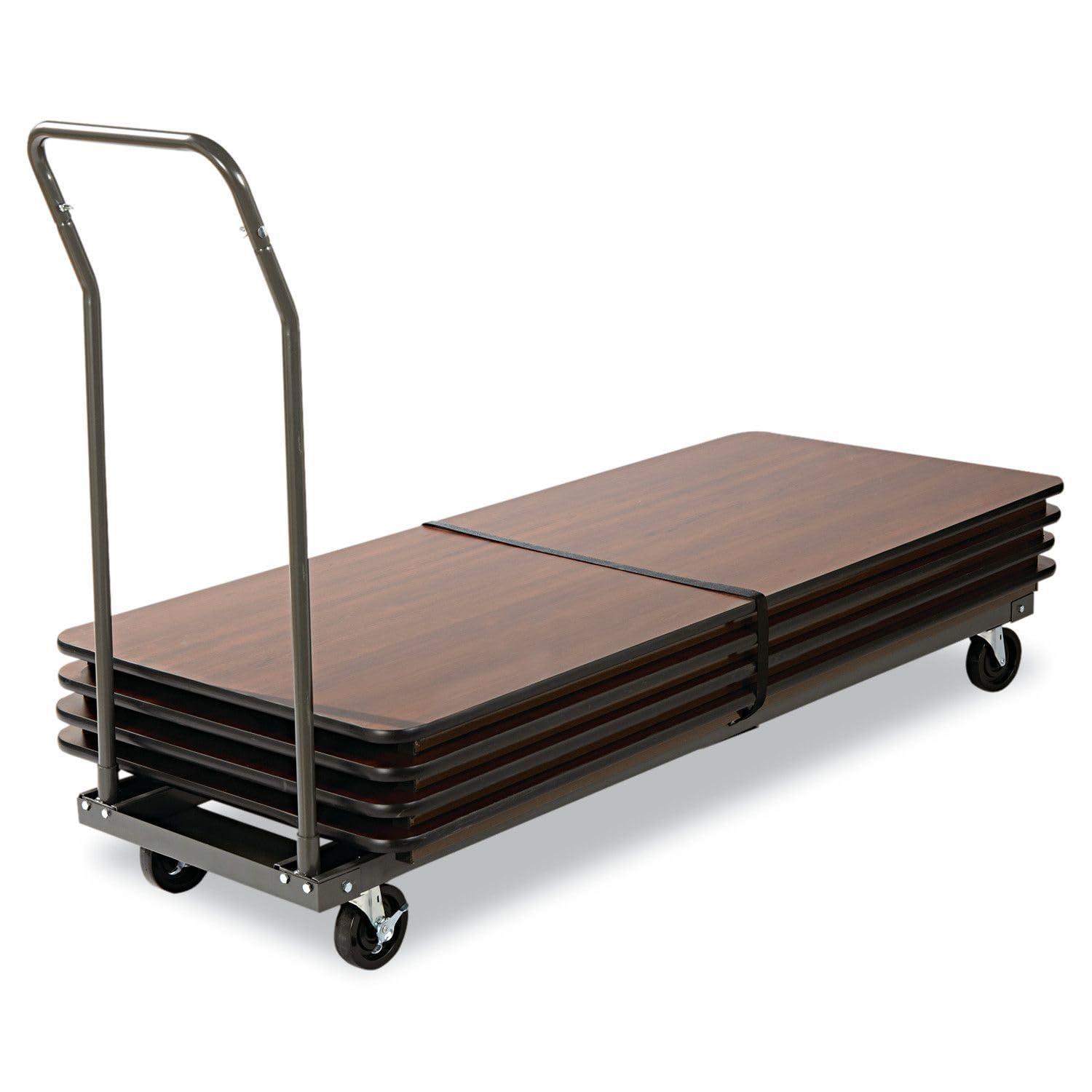 Alera Chair and Table Cart, 20-3/4w x 50-5/8d to 75-3/8d, Black - Image 10