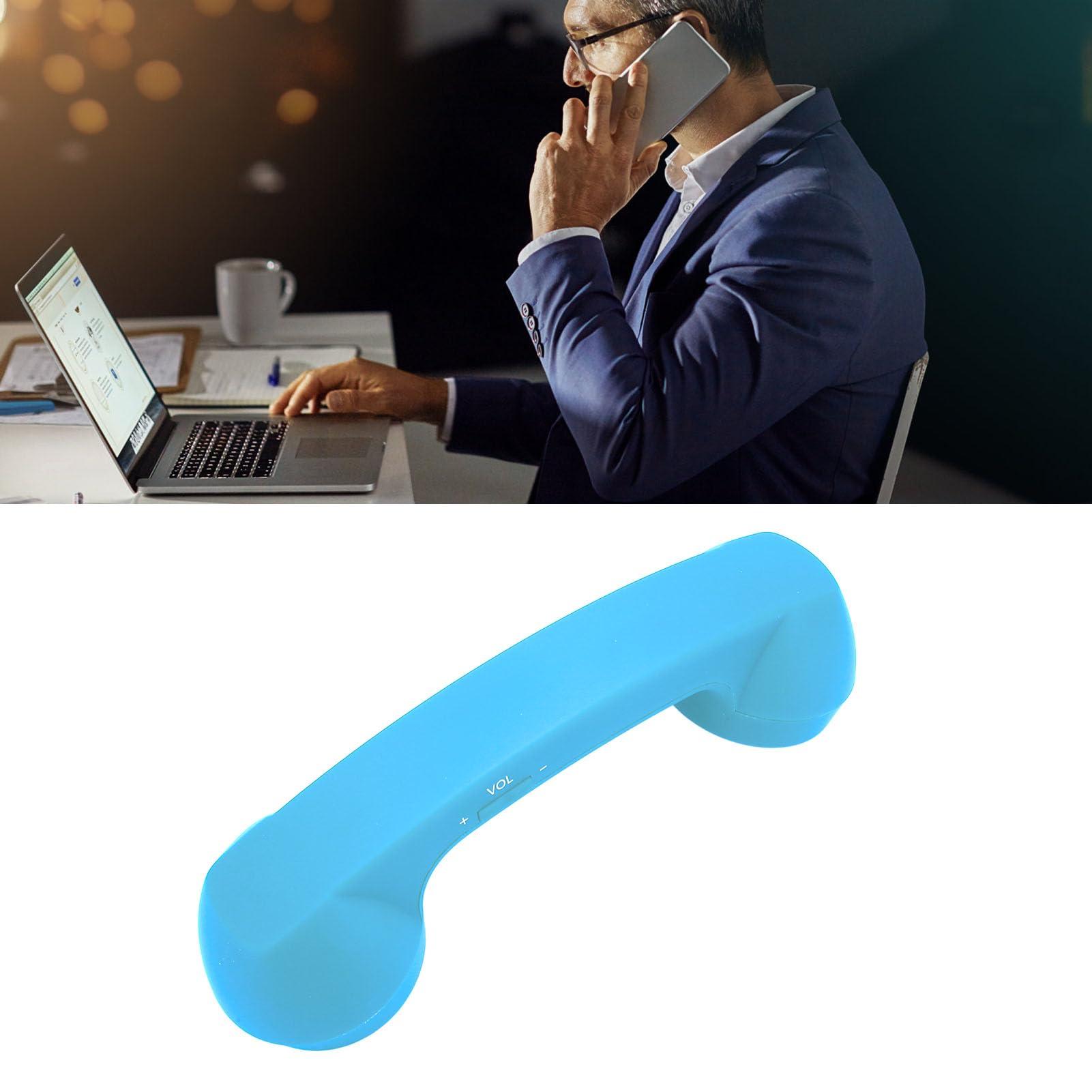 Retro Telephone Handset, Bluetooth Radiation Proof Handset Receivers Headphones for a Mobile Phone with Comfortable Call (Sky Blue) - Image 4