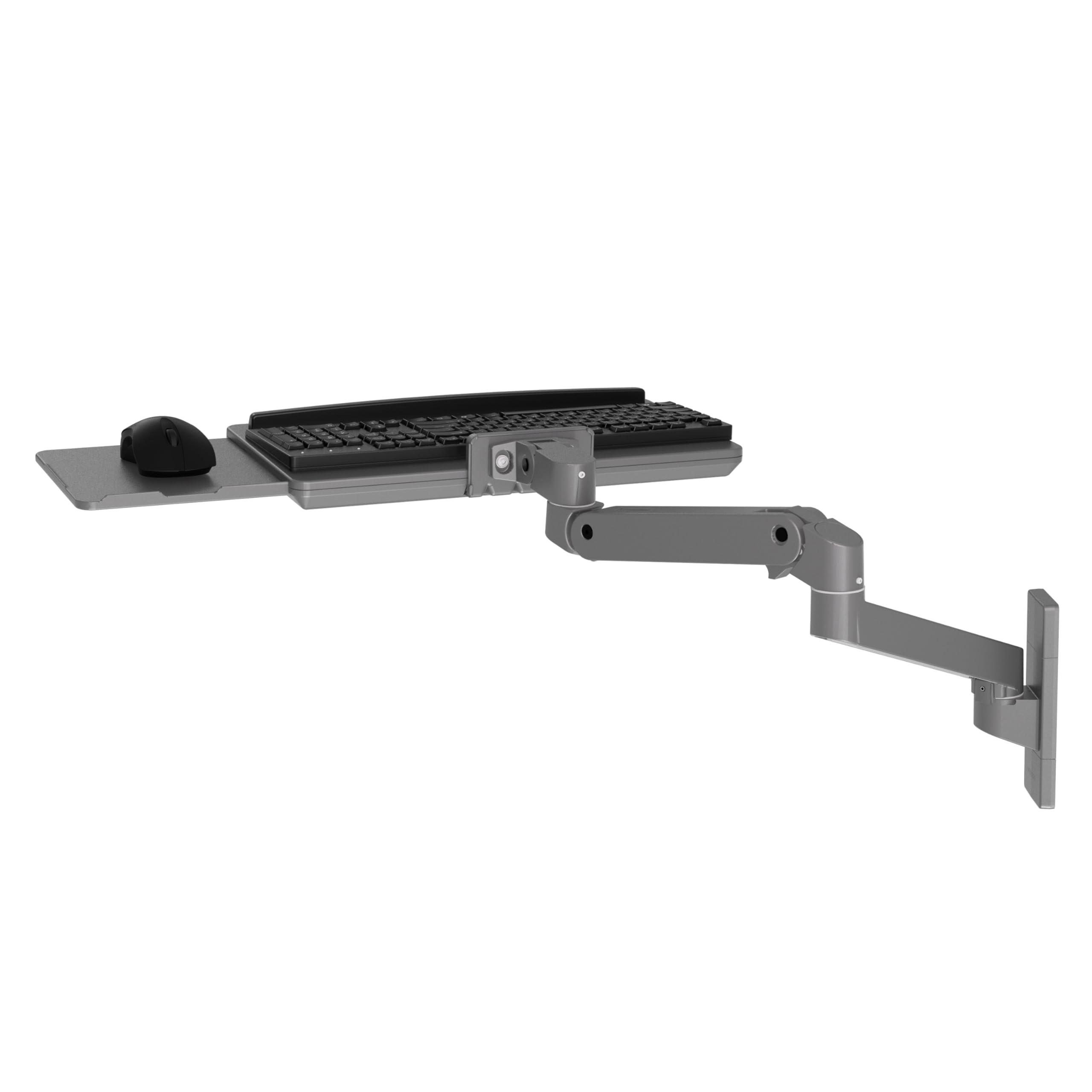Ergotron – Upgraded LX Pro Premium Keyboard Arm, Wall Mount Adjustable Keyboard Tray – Dark Grey - Image 4