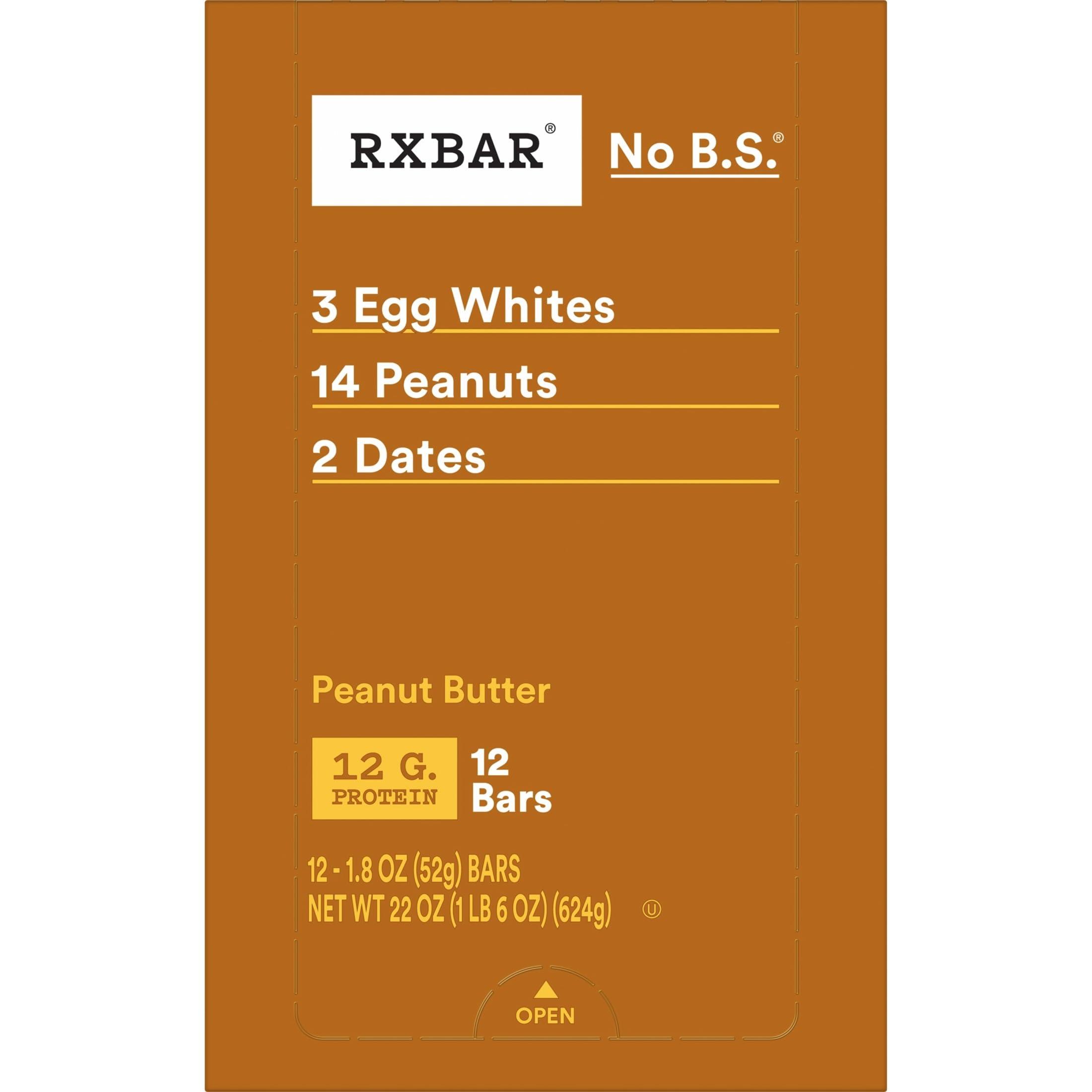 RXBAR Protein Bars, 12g Protein, Gluten Free Snacks, Snack Bars, Peanut Butter, 22oz Box (12 Bars) - Image 8