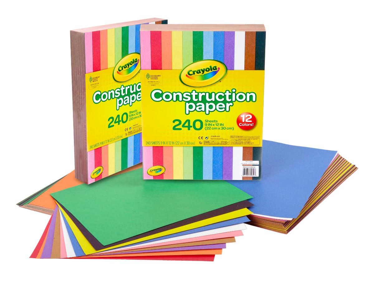 Crayola Construction Paper - 480ct (2pck), Bulk Back to School Essentials For Kids, Teacher Classroom Must Have, Art Paper, Arts & Crafts Supplies