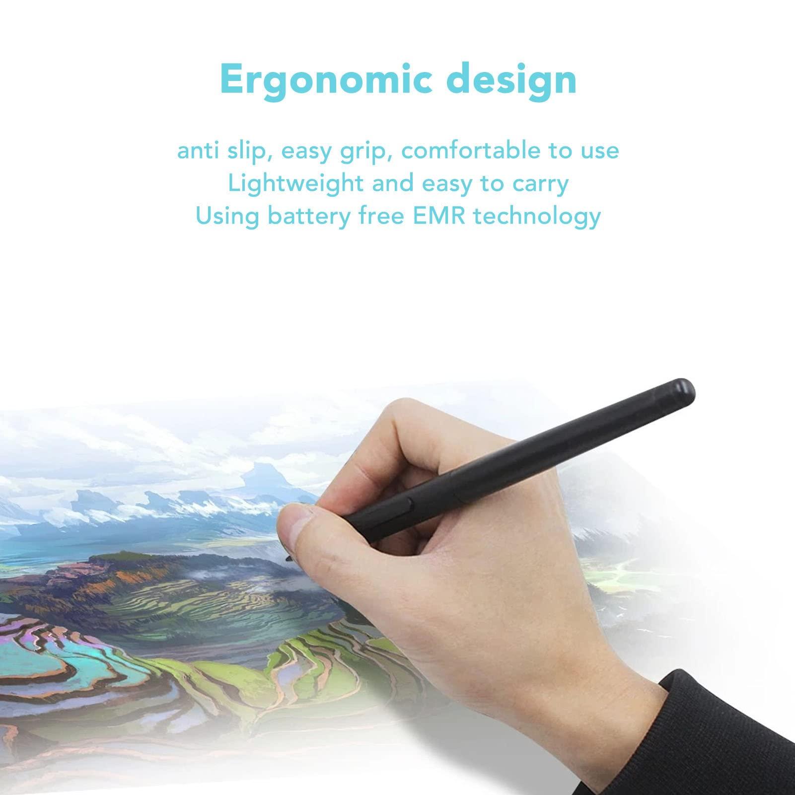 PW201 Stylus Pen for Huion HST640 H610PRO V2 HC16 HS64 HS610 GC610 H1161 H320M Drawing Tablet, Ergonomic Pen Replacement for Drawing Board - Image 8